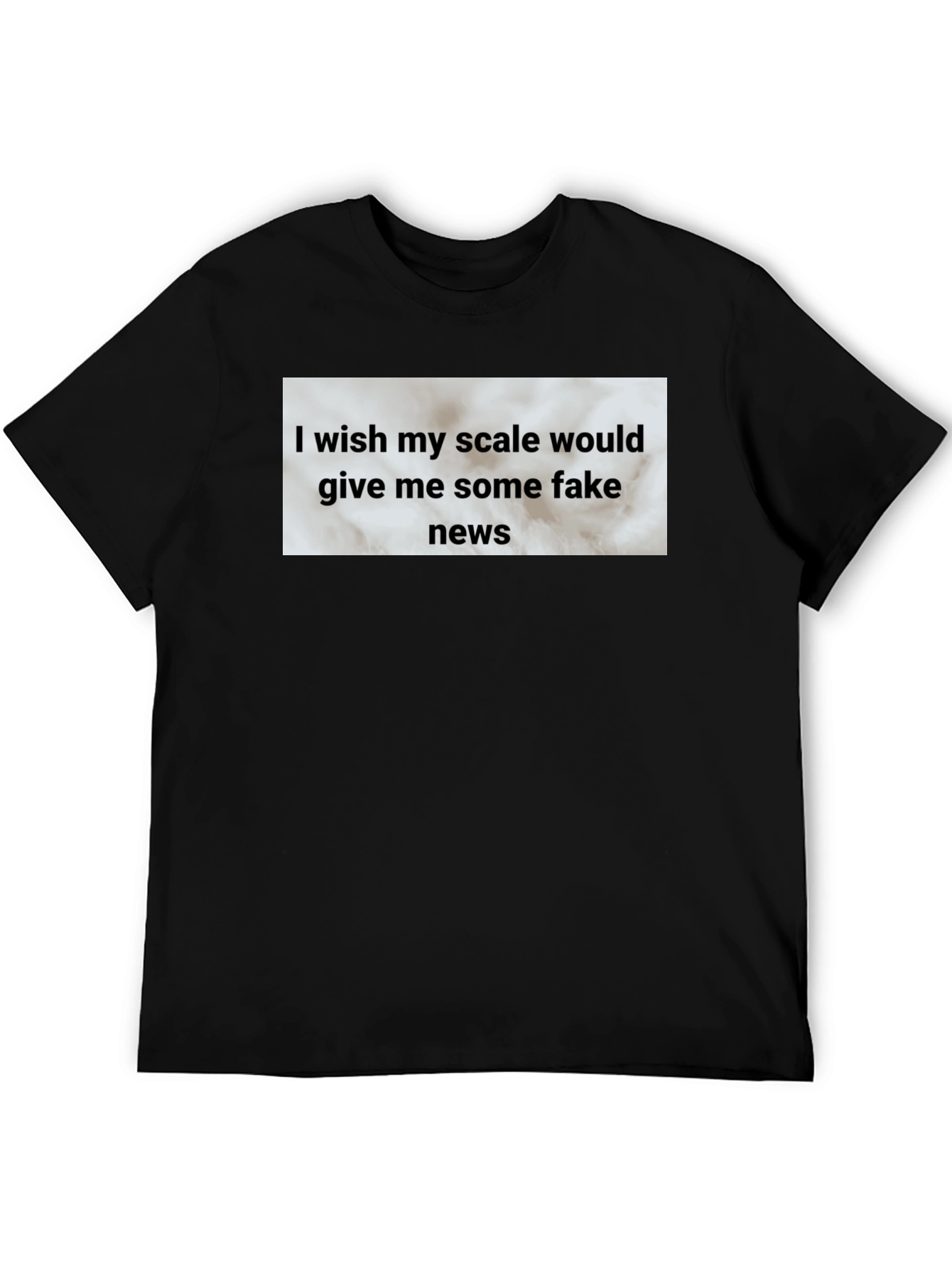 Black Funny Scale Fake News Graphic T-Shirt view 5