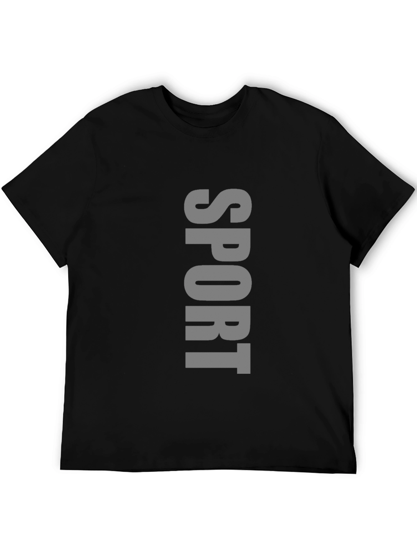 Men's Black Sport Graphic T-Shirt - 5