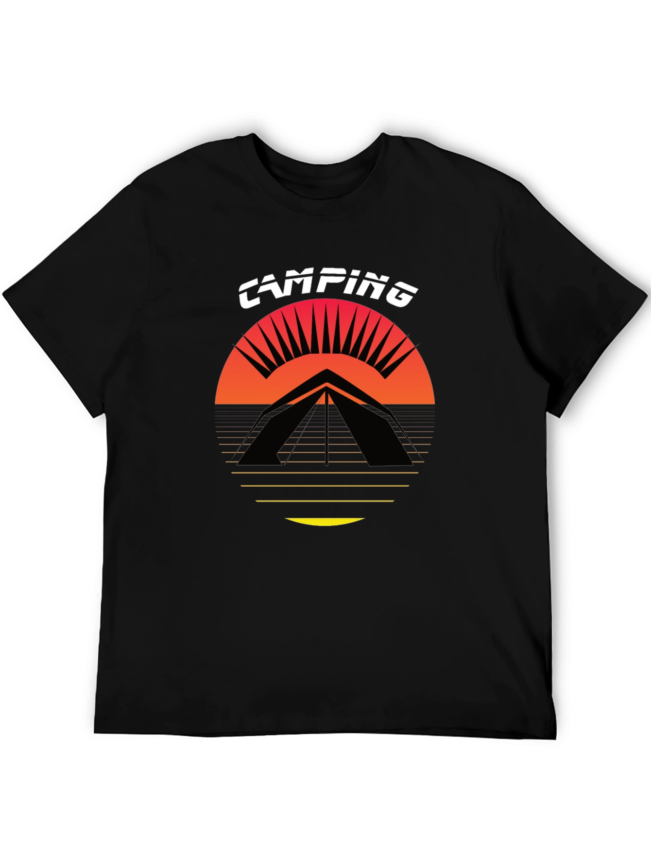 Black Camping Graphic Tee - Black T-Shirt view 5