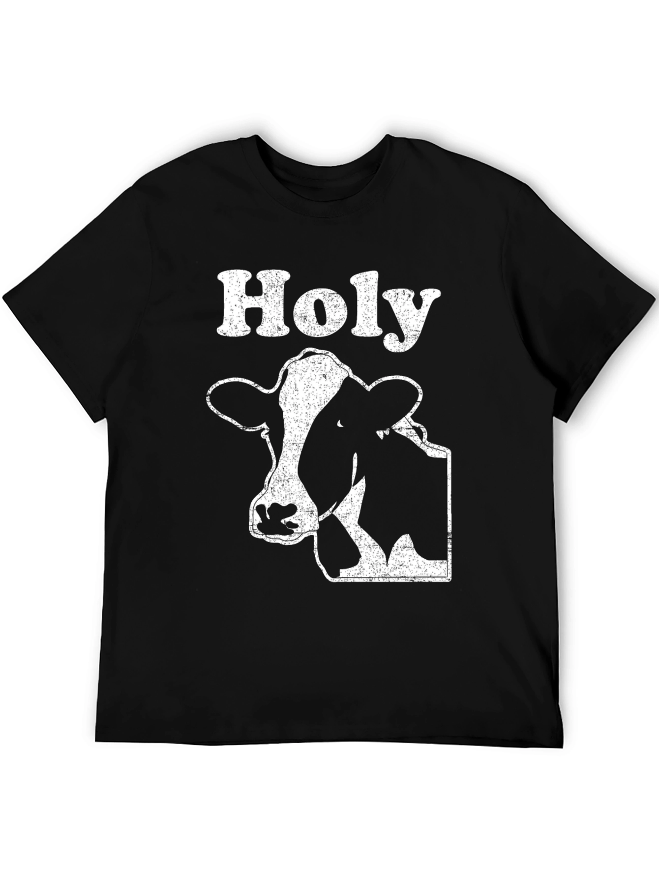 Black Holy Cow Graphic T-Shirt - Black view 5