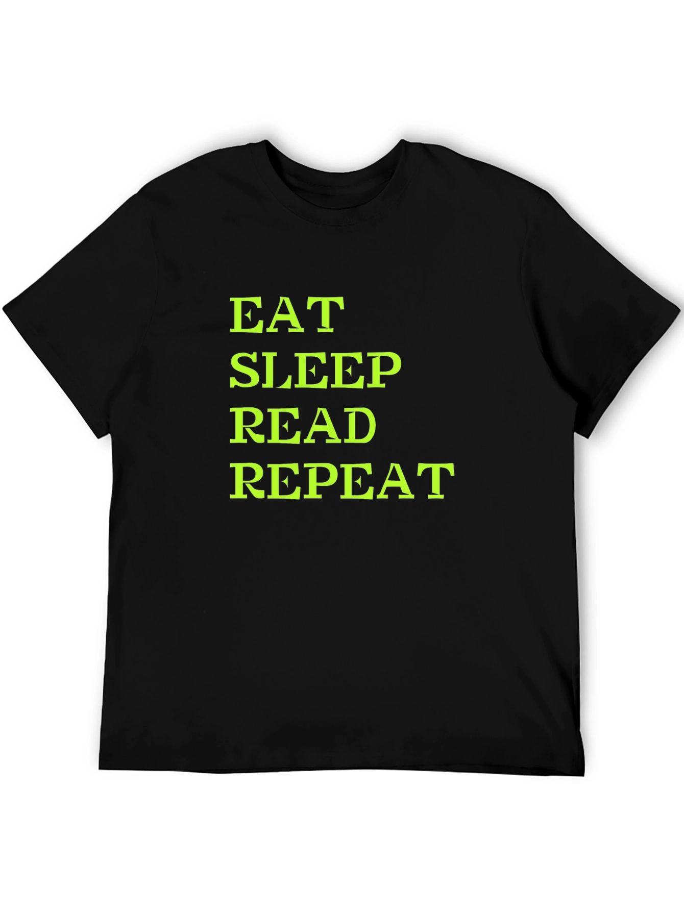 Black Eat Sleep Read Repeat T-Shirt - Black view 5