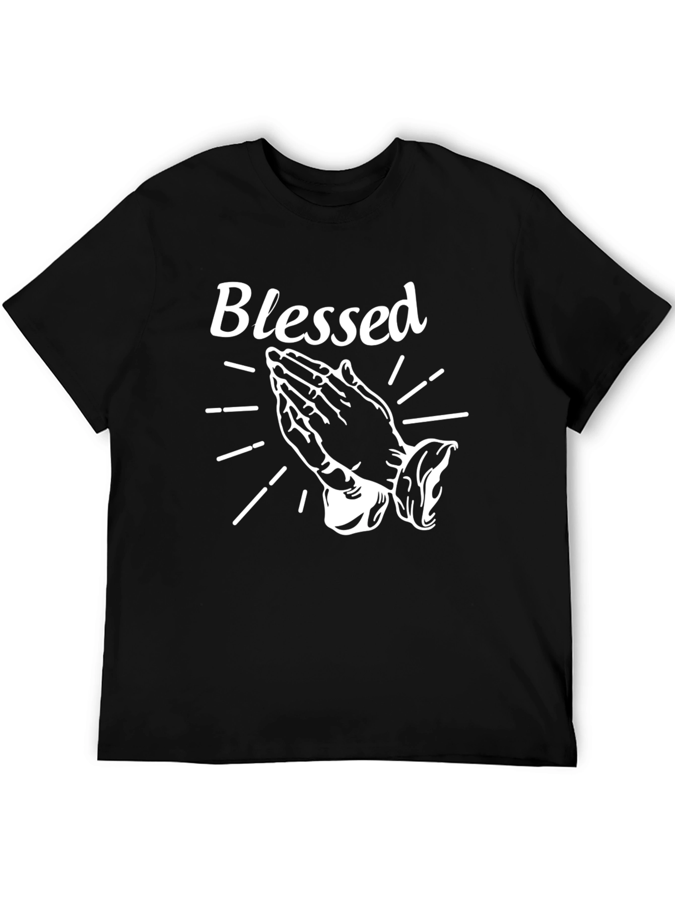 Black Blessed Graphic T-Shirt - Religious Faith Tee view 5
