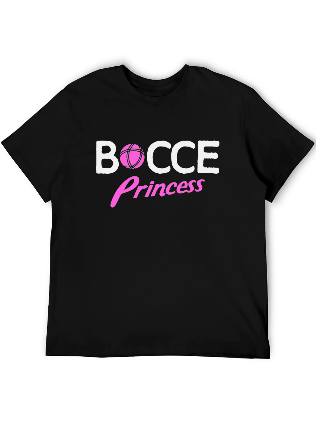 Black Bocce Princess Black T-Shirt - Game Day Style view 5