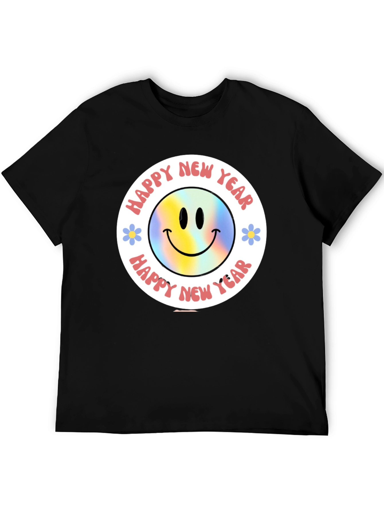 Black Happy New Year Graphic Tee view 5