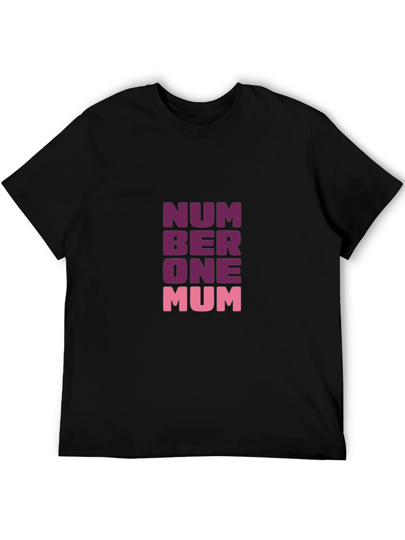 Black Number One Mum Black T-Shirt view 5