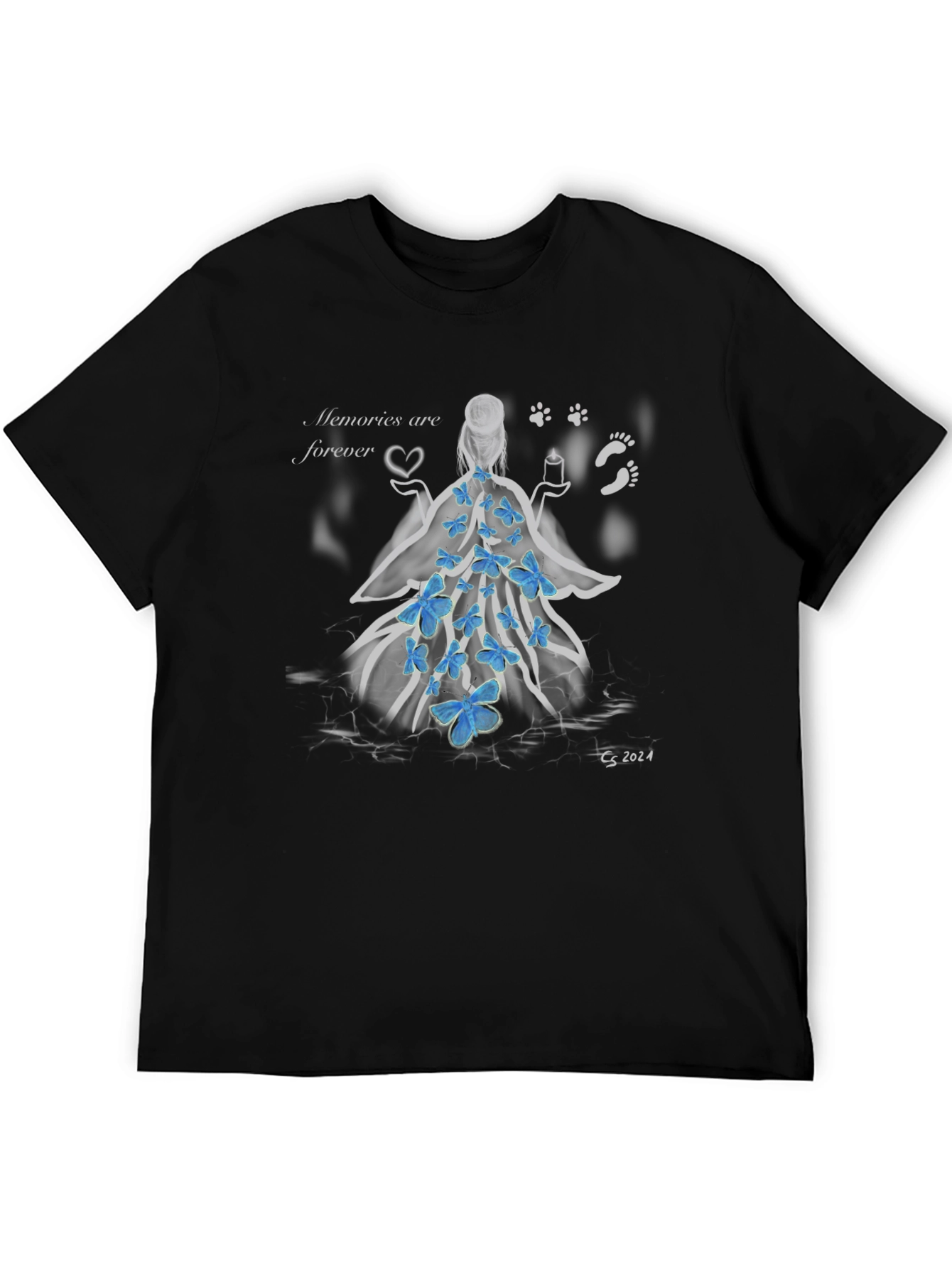 Memories Forever T-Shirt - Angel with Butterflies - 5