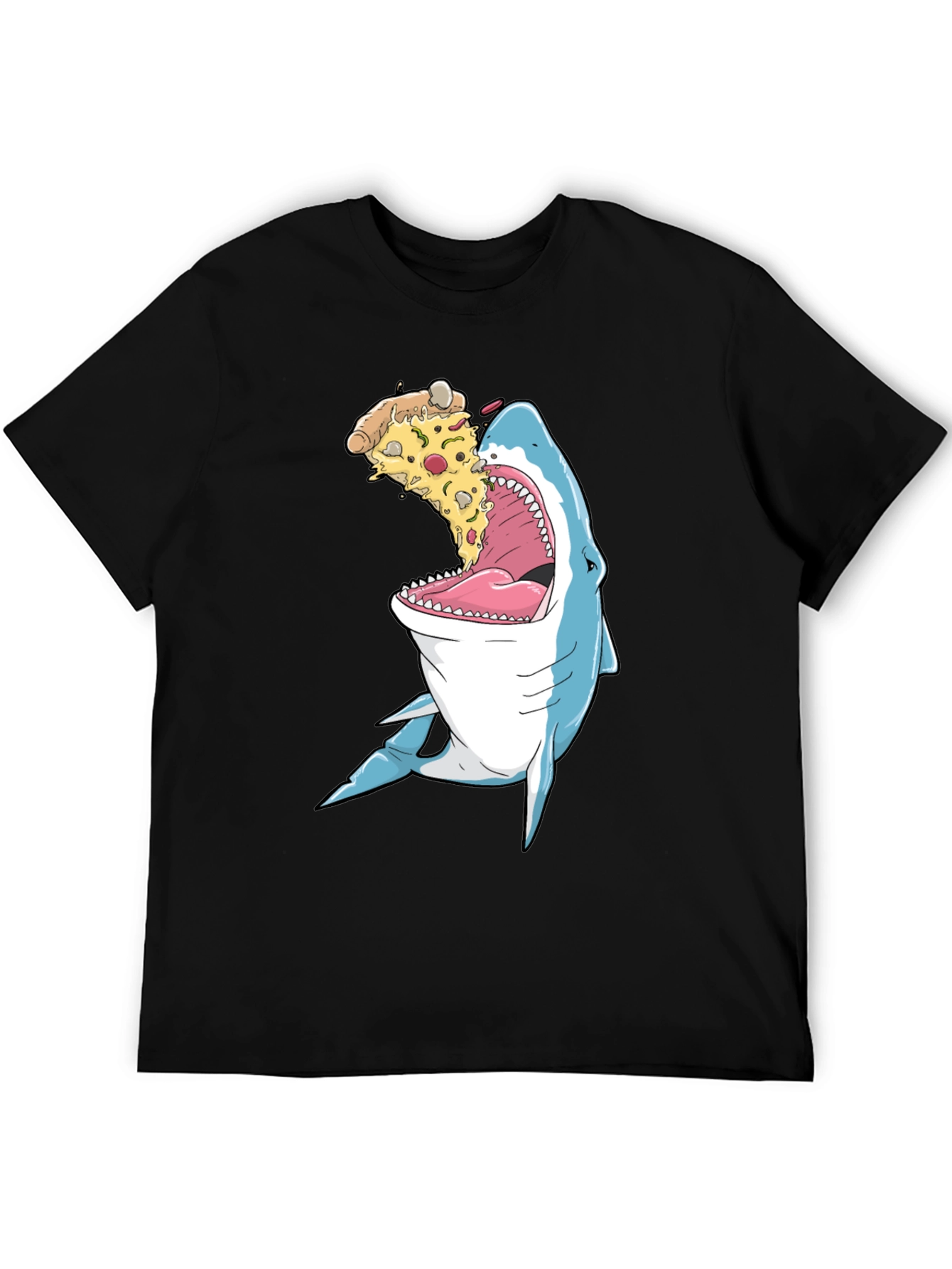 Black Shark Pizza T-Shirt view 5