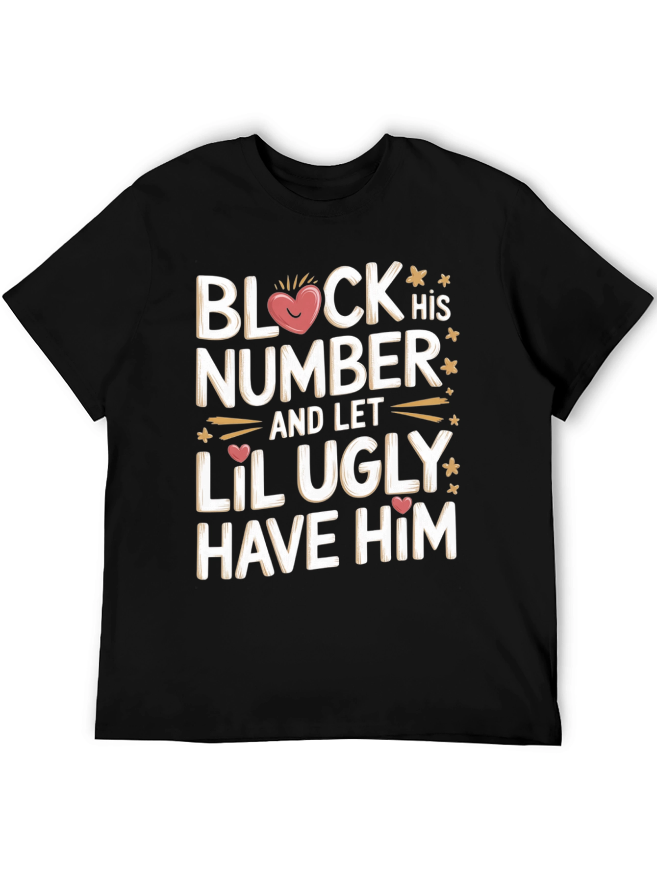 Black Block His Number Funny T-Shirt view 5