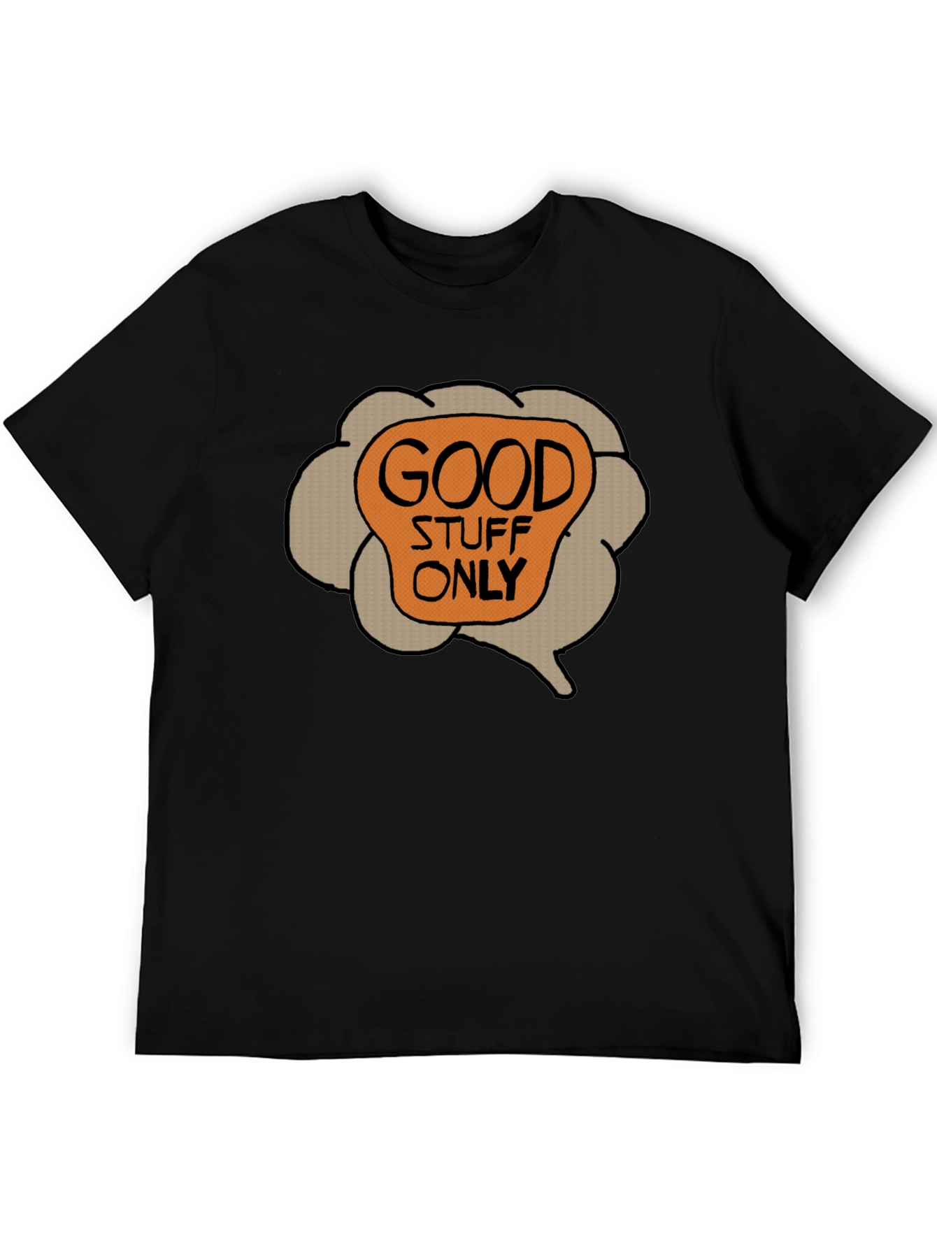 Black Good Stuff Only Graphic Tee - Cool Casual Comfort view 5