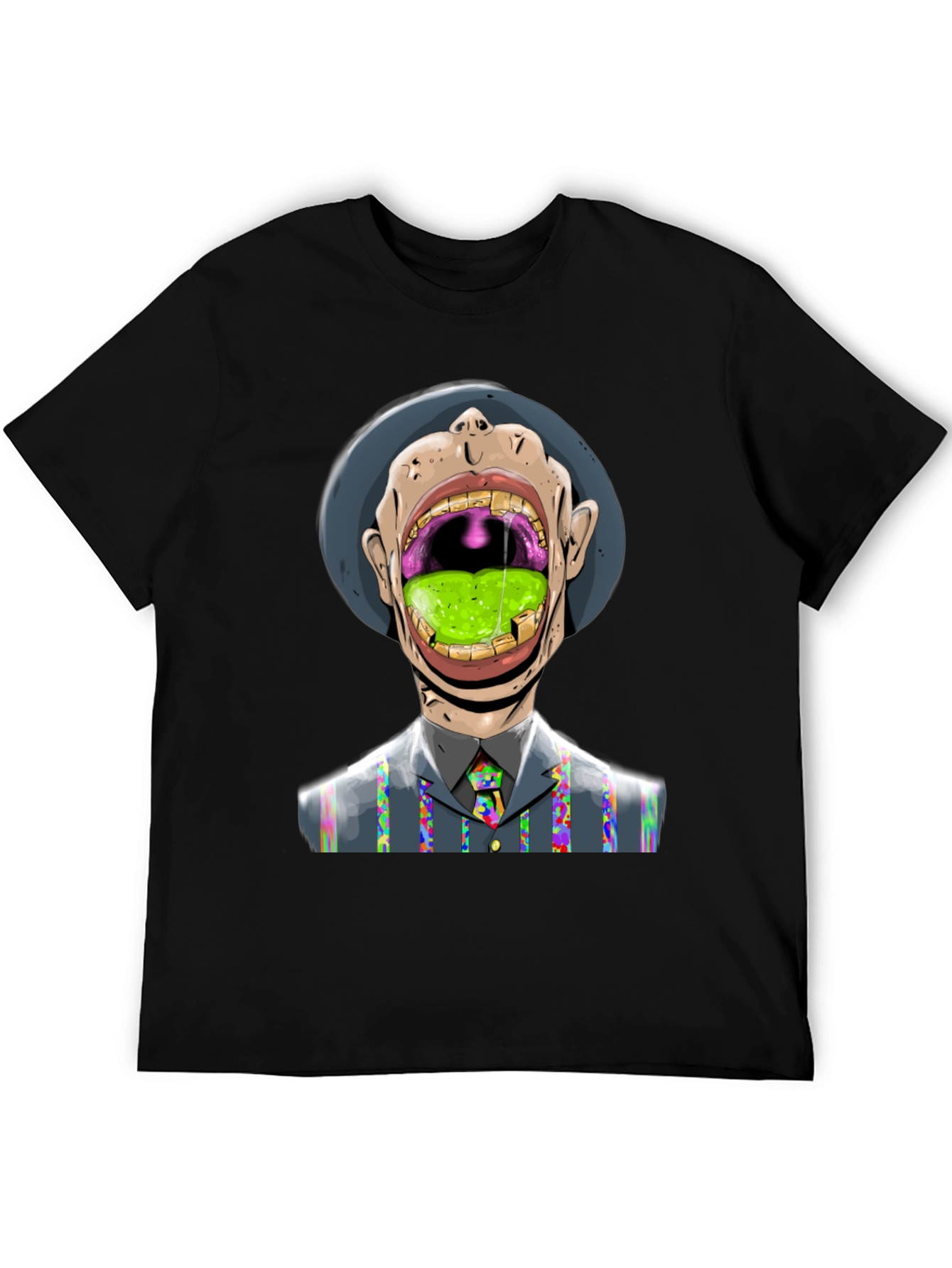 Black Grotesque Art T-Shirt - Unique & Eye-Catching view 5