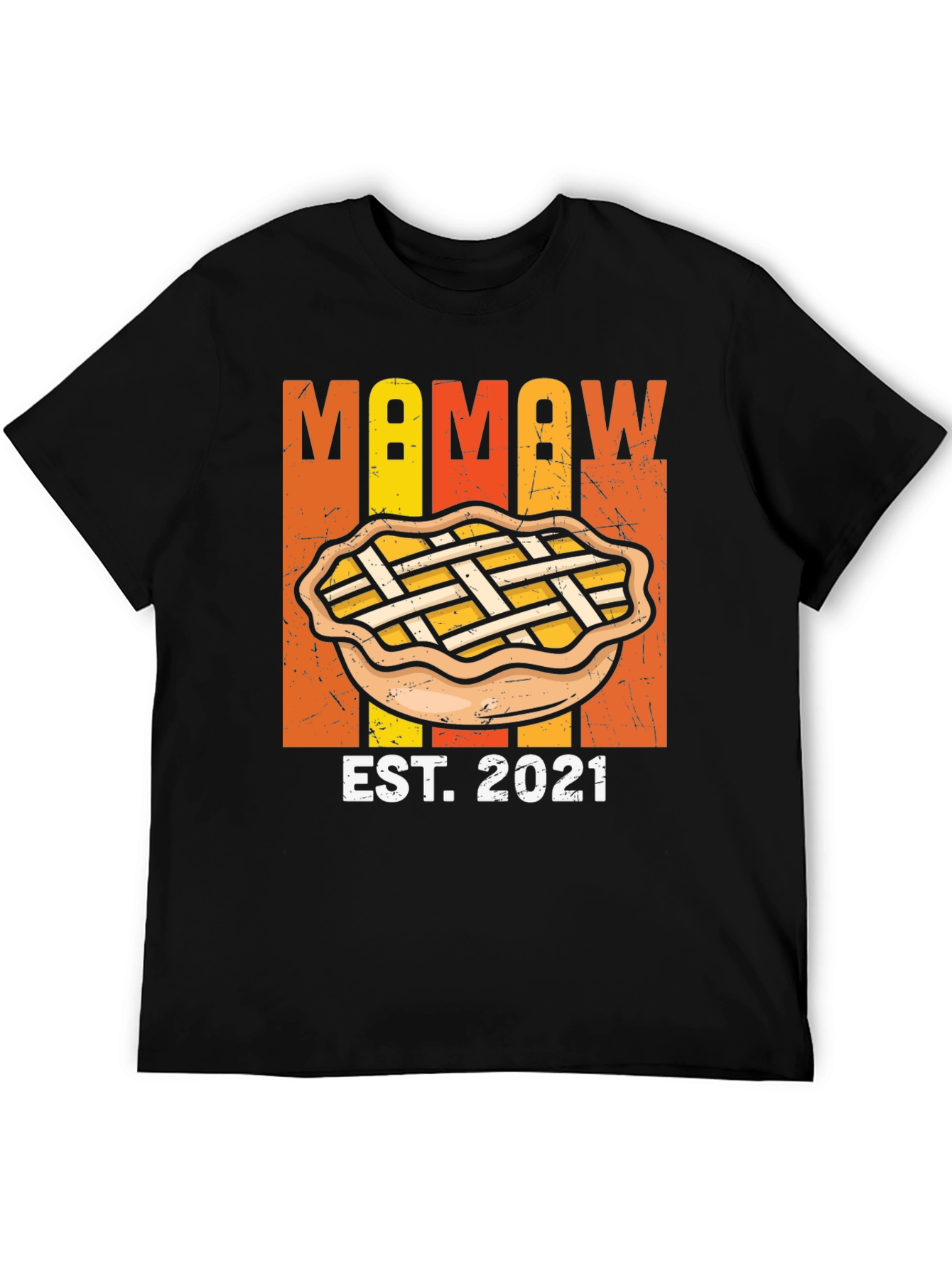 Black Mamaw Est. 2021 Pie T-Shirt view 5