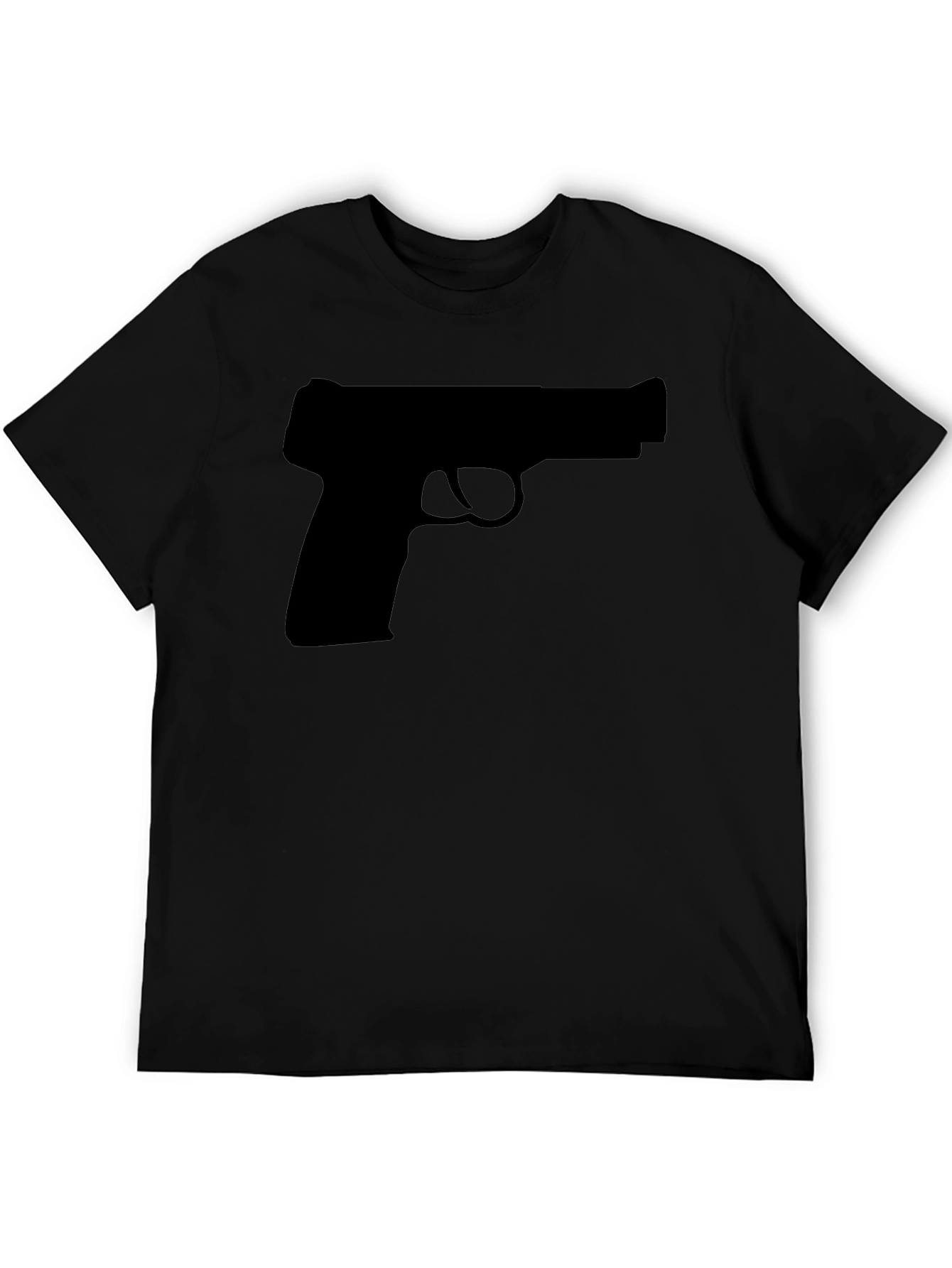 Gun Silhouette T-Shirt - Classic Black Tee - 5
