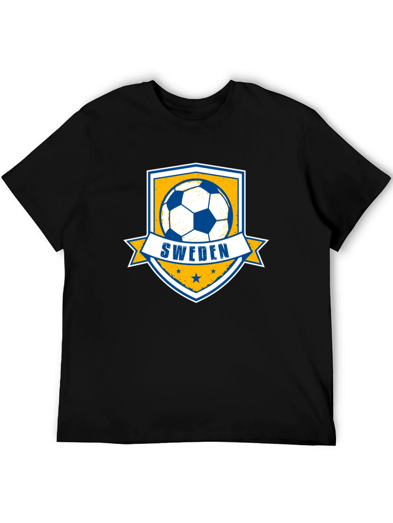 Sweden Soccer T-Shirt - Black Tee - 5