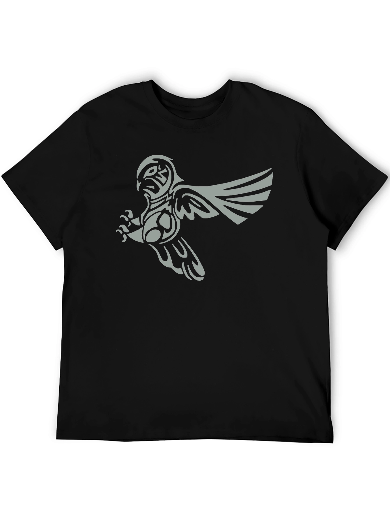 Black Tribal Owl Graphic Tee - Mens Black T-Shirt view 5