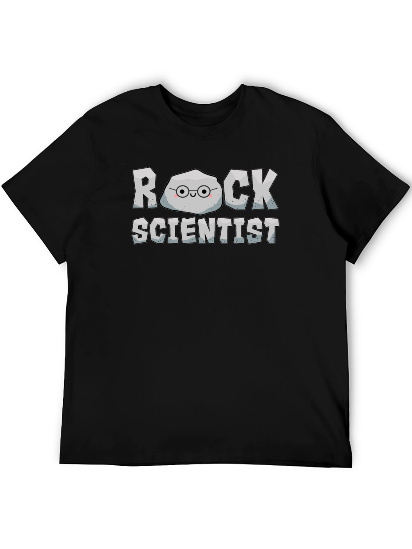 Black Rock Scientist Funny Graphic Tee - Black view 5