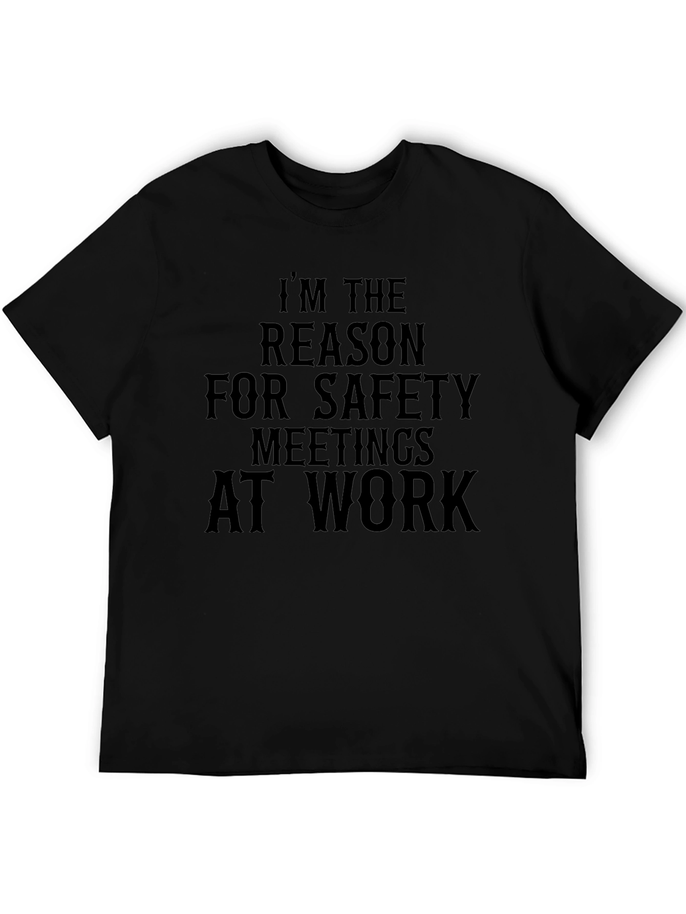 Black Safety Meeting T-Shirt - Humorous Work Tee view 5