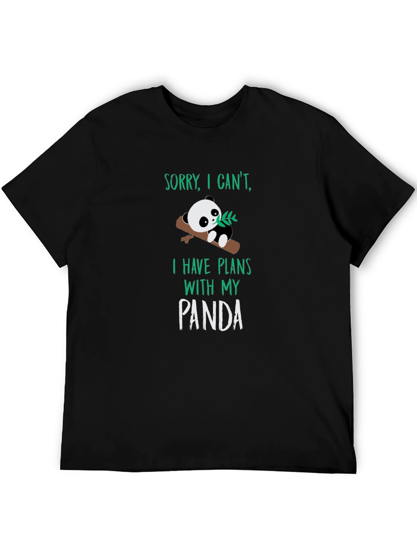 Black Panda Plans Graphic Tee - Cute & Comfy view 5