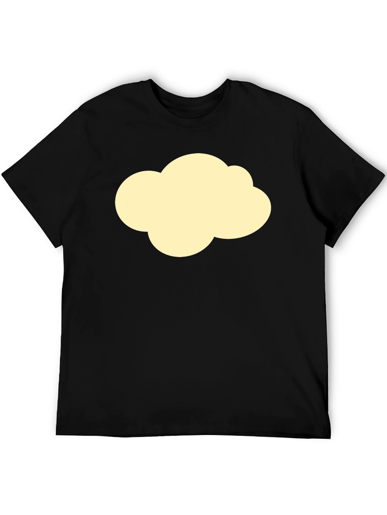 Black Cloud Graphic Tee - Black Cotton Casual T-Shirt view 5