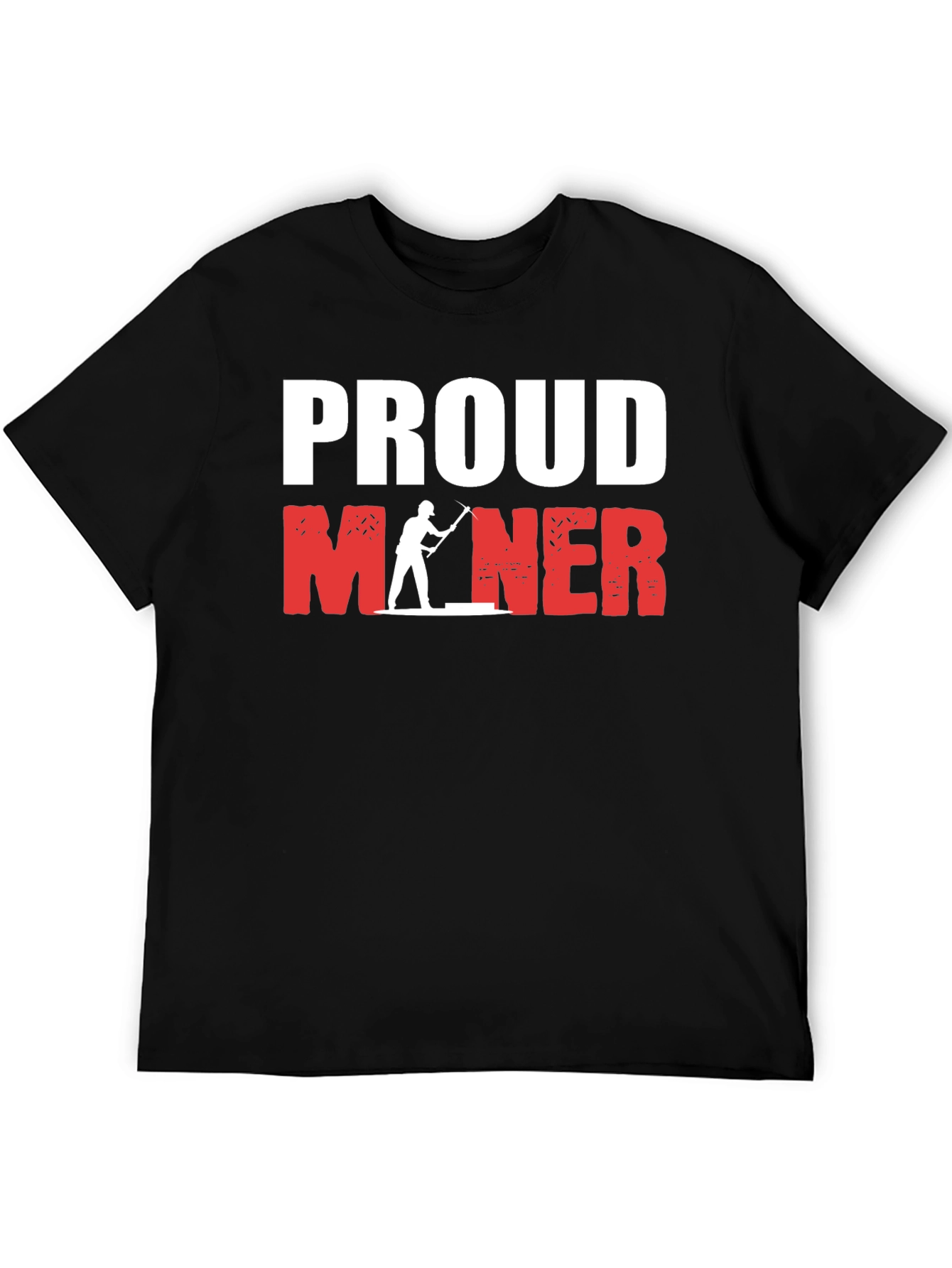 Black Proud Miner Graphic T-Shirt - Black view 5