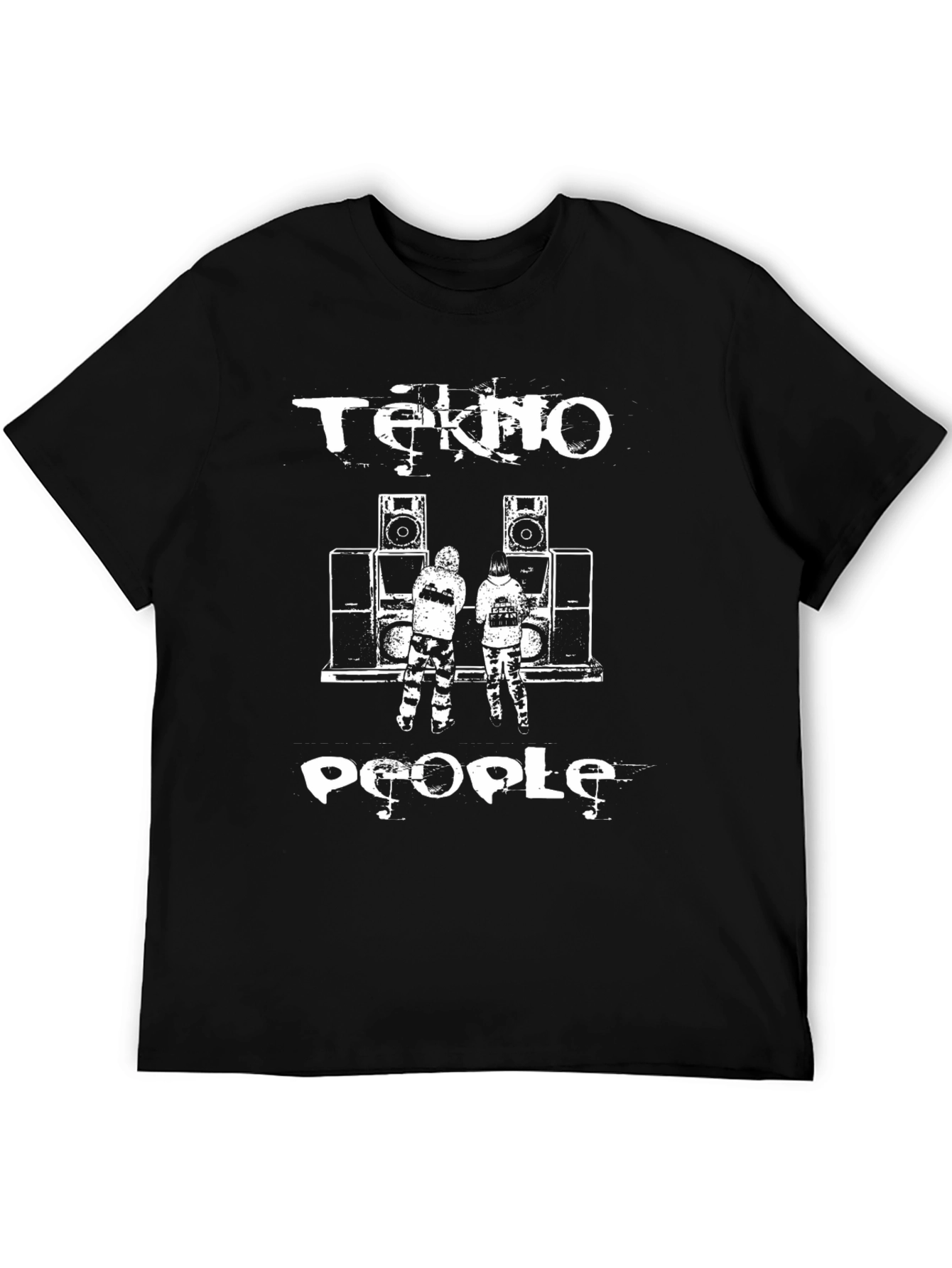 Black Tekno People Graphic T-Shirt - Black view 5