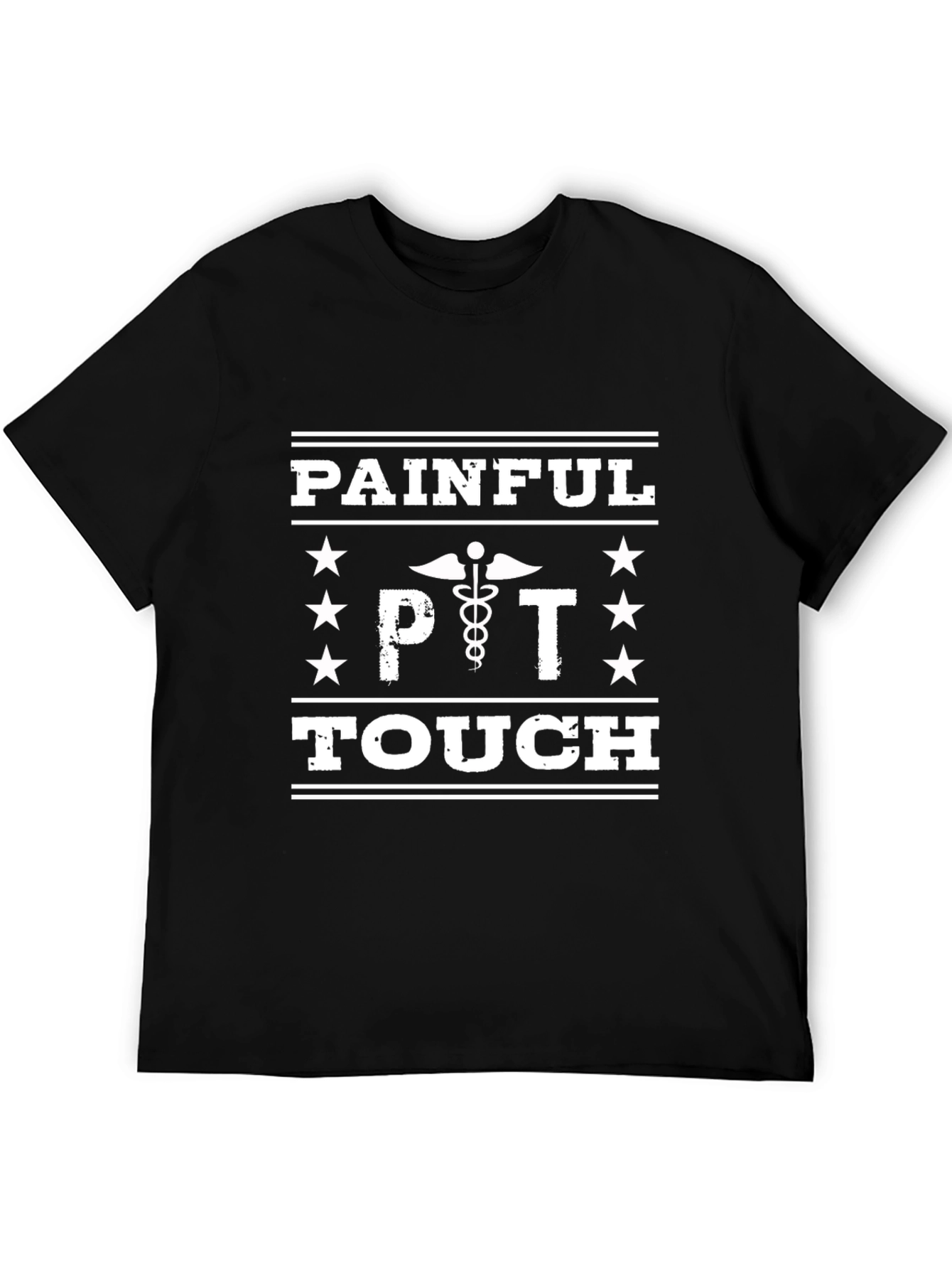 Black Painful Touch Physical Therapy T-Shirt view 5