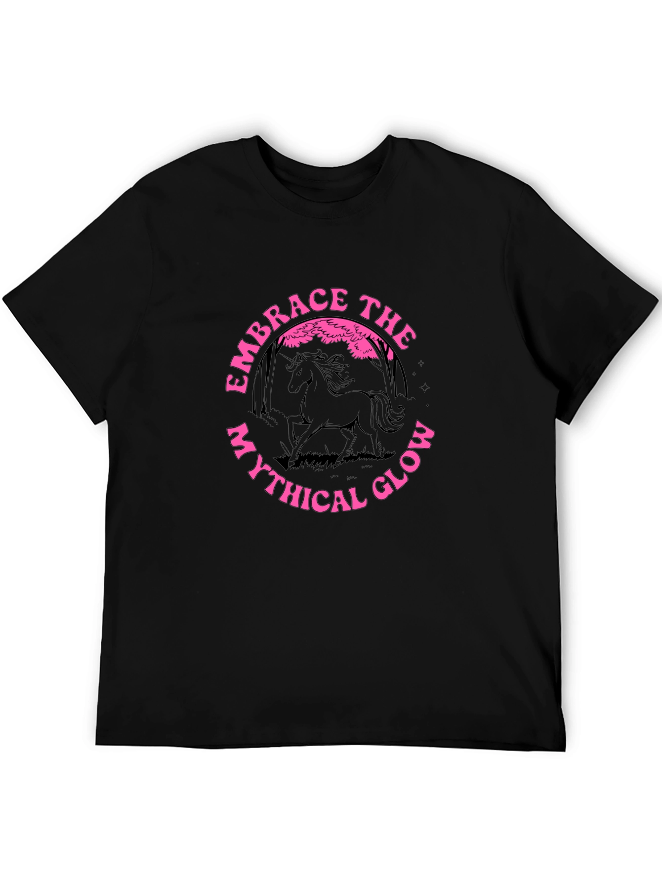 Black Embrace The Mythical Glow Black T-Shirt view 5