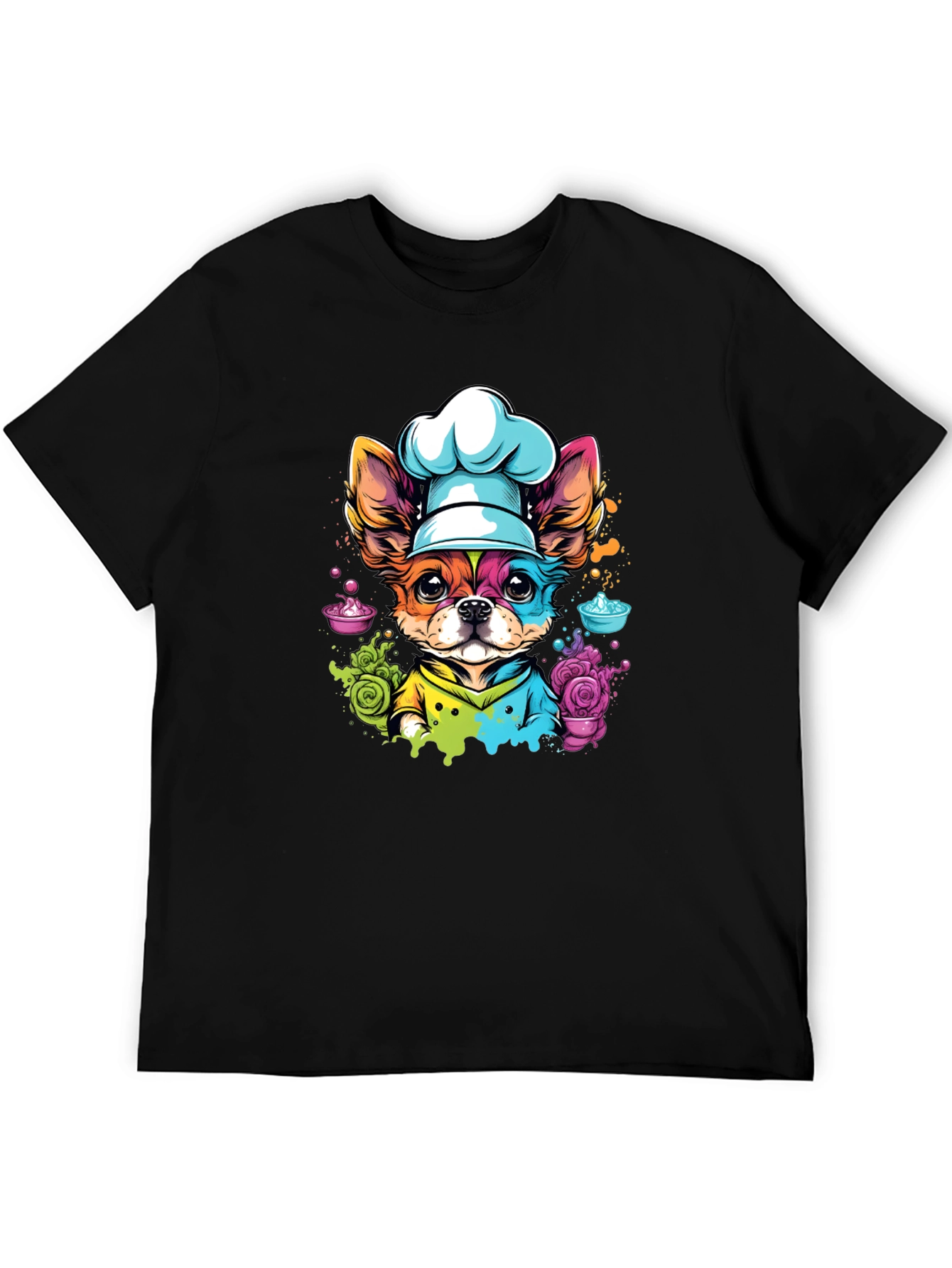 Black Chef Dog Graphic T-Shirt - Cute & Unique view 5