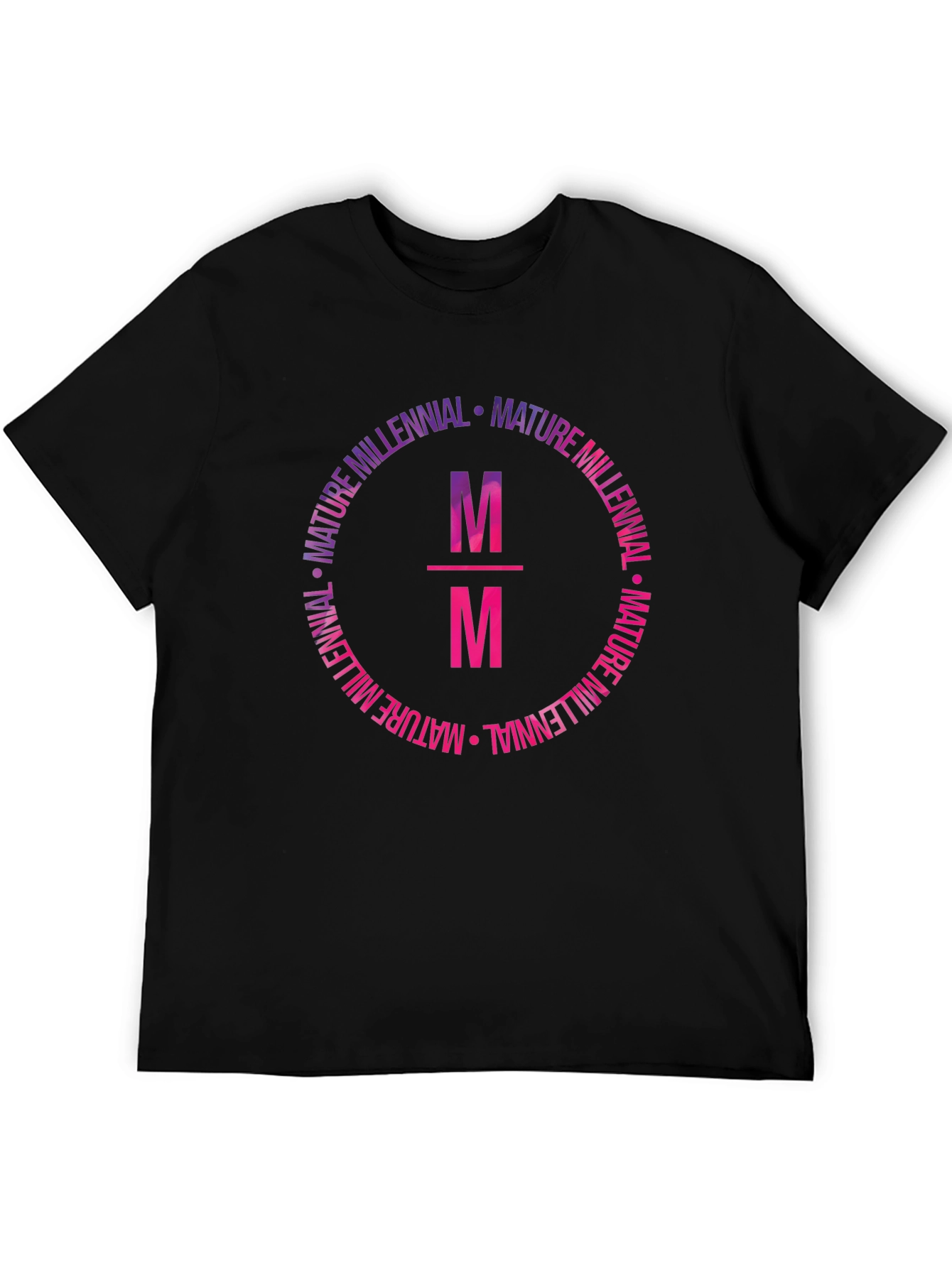 Black Mature Millennial Graphic Tee - Black view 5