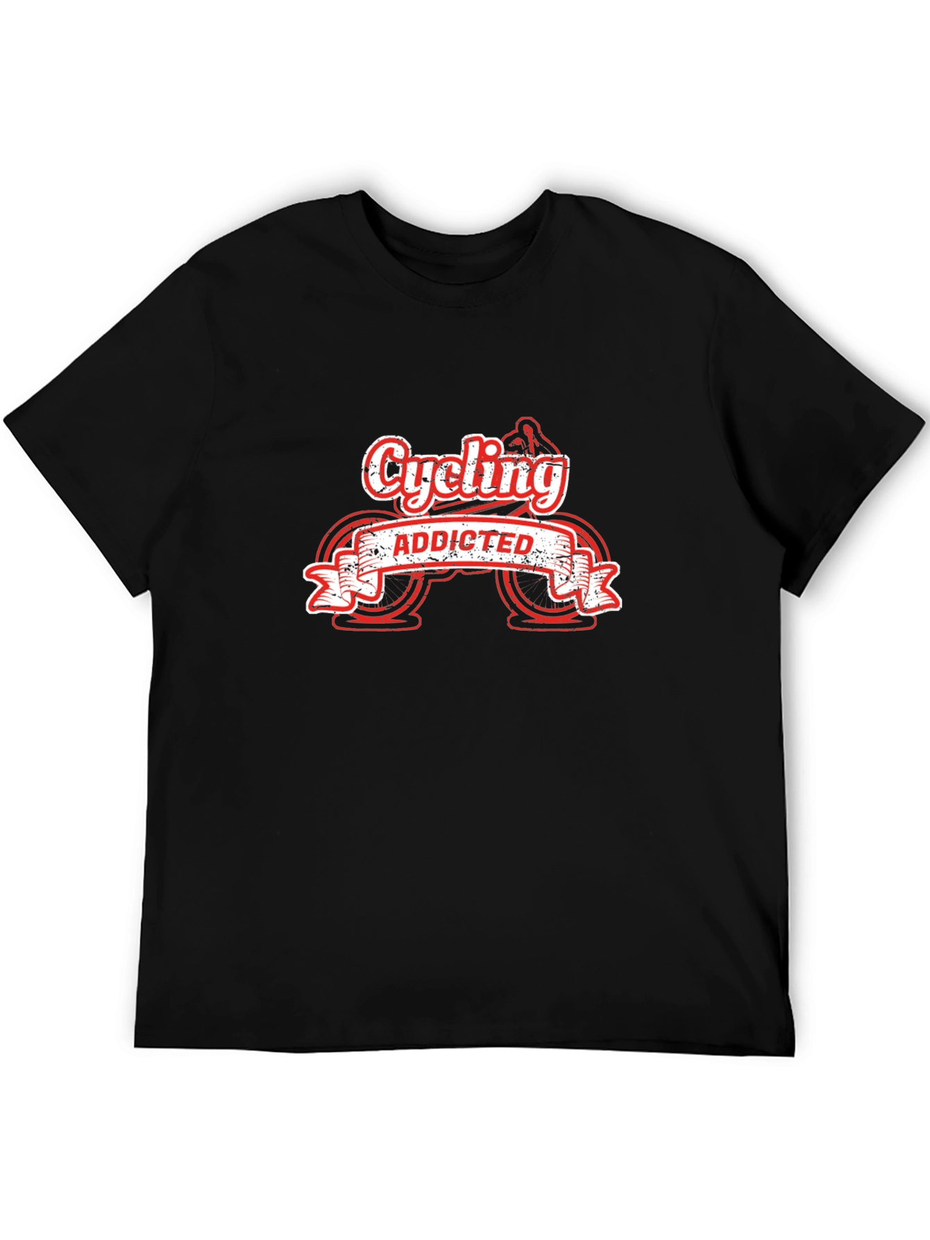 Black Cycling Addicted Graphic Tee - Ride in Style view 5