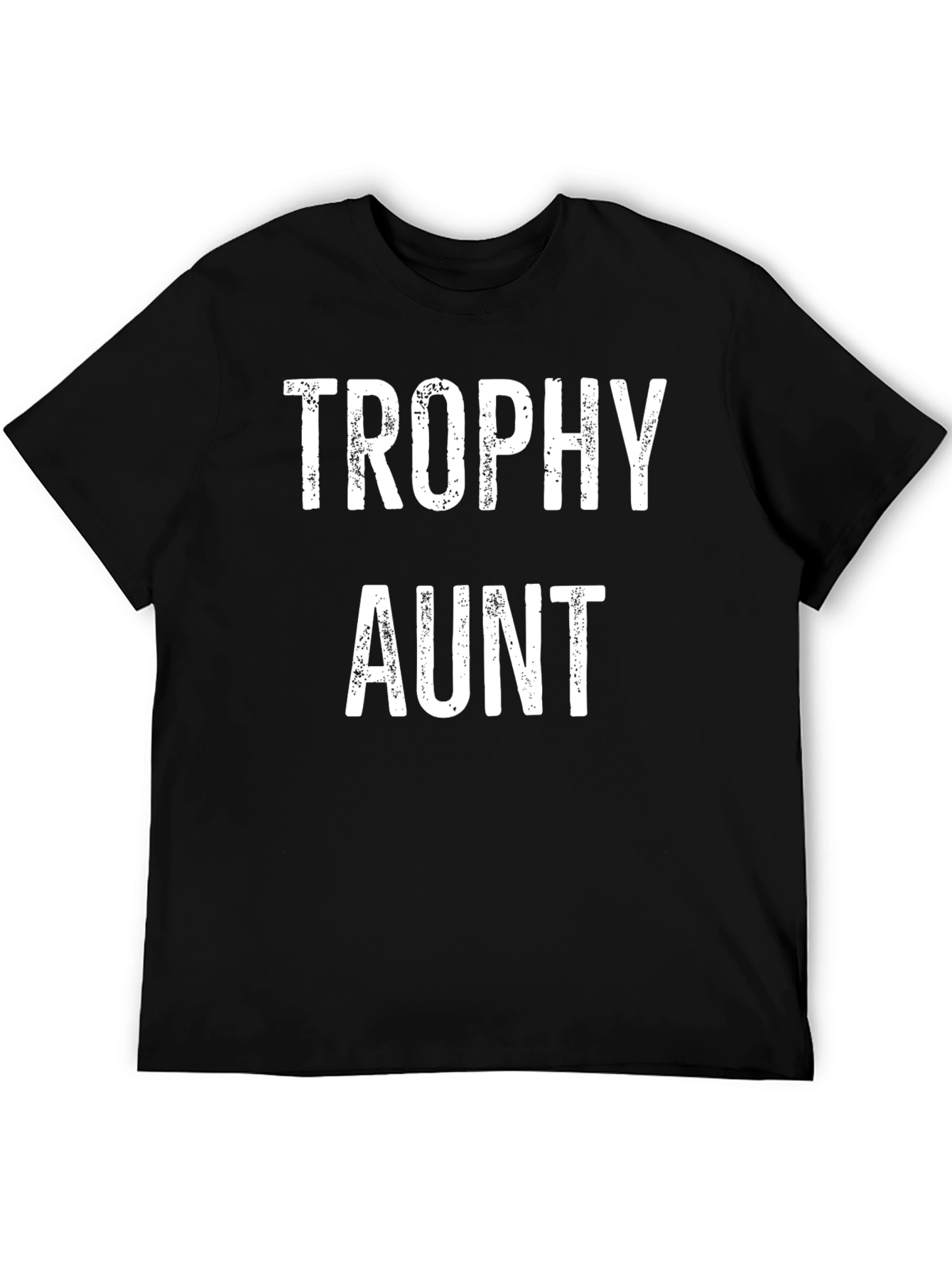 Black Trophy Aunt Graphic Tee - Novelty Gift T-Shirt view 5