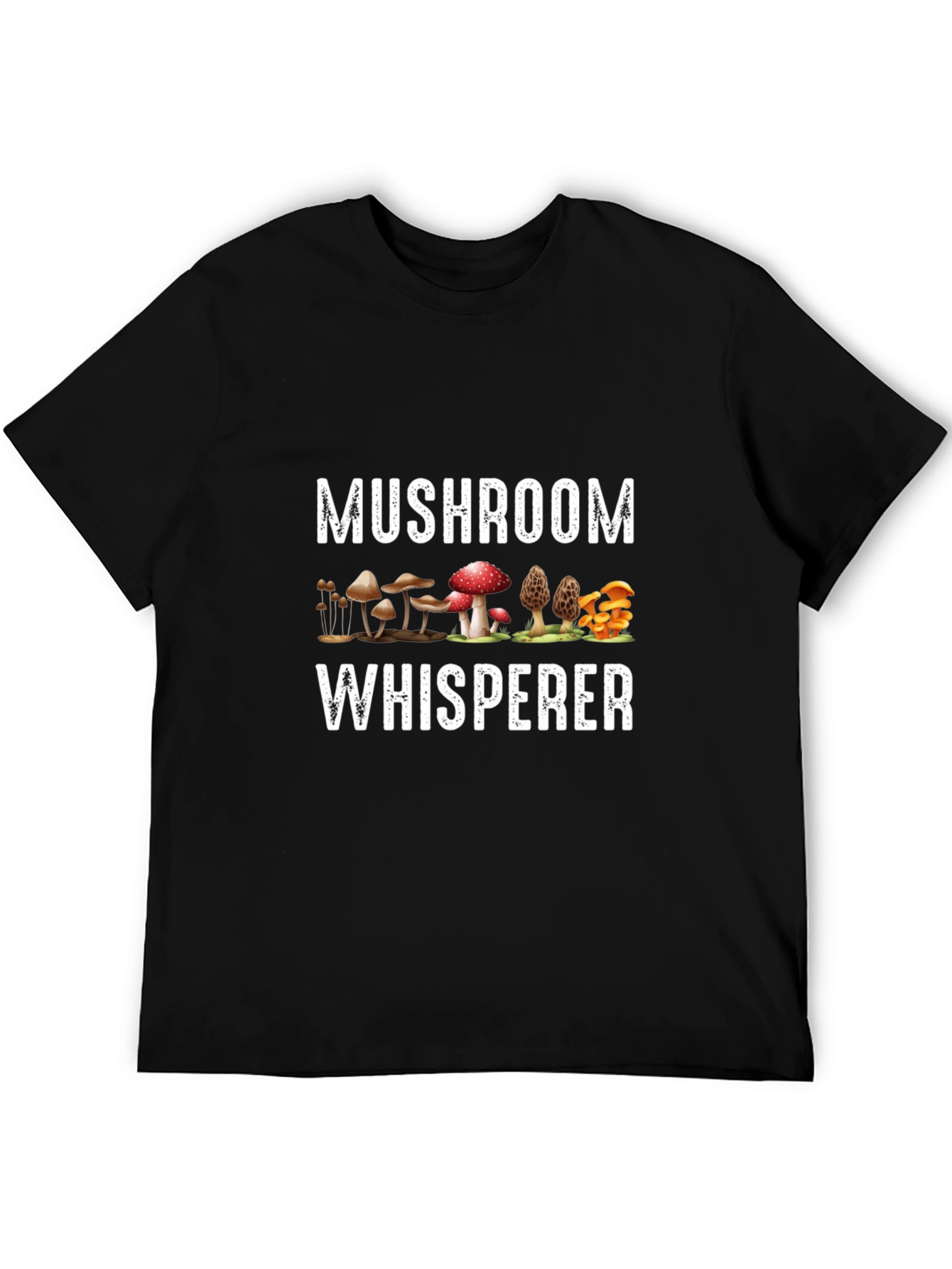Black Mushroom Whisperer Graphic T-Shirt view 5