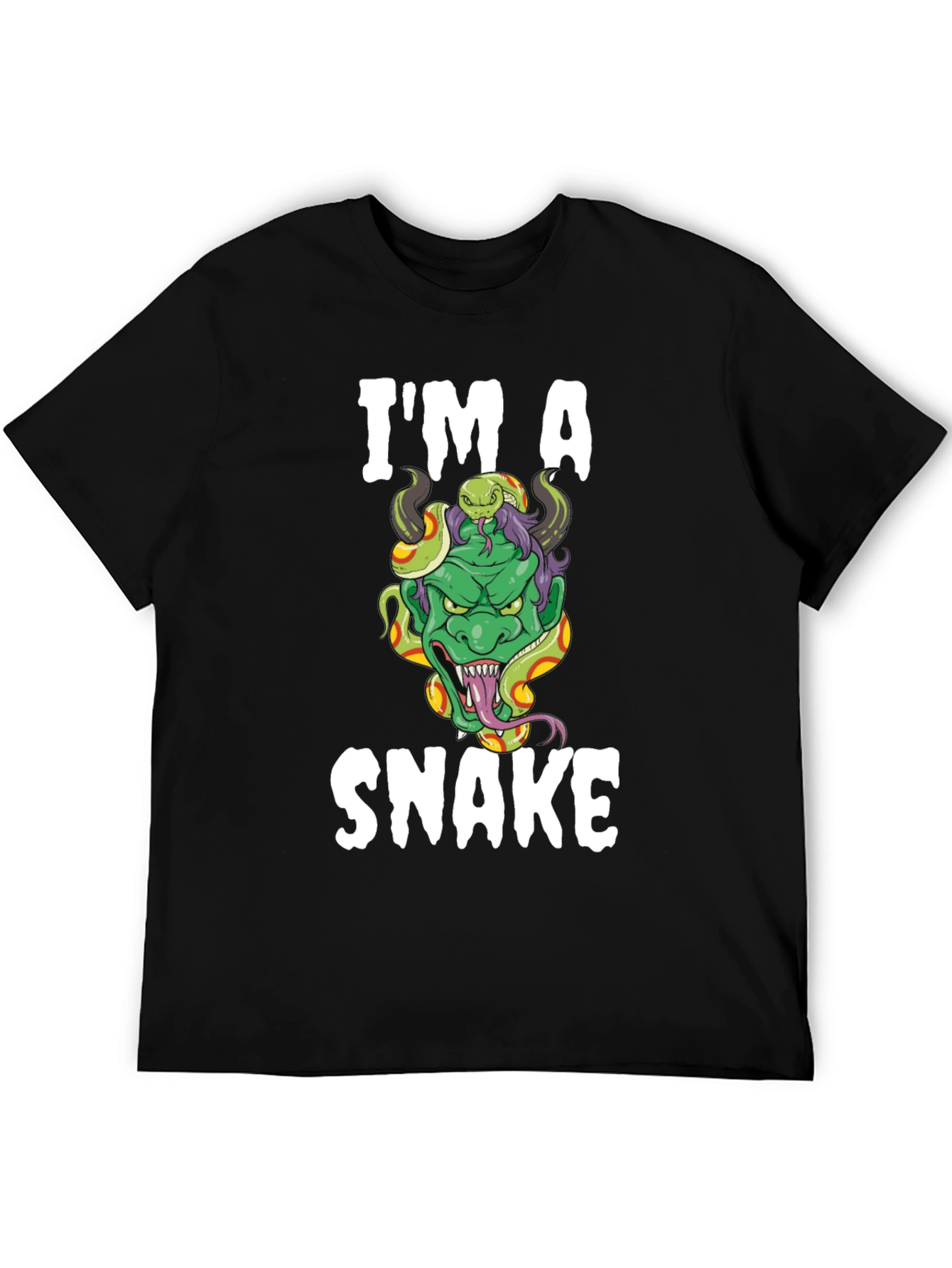 Black I'm A Snake Graphic T-Shirt view 5