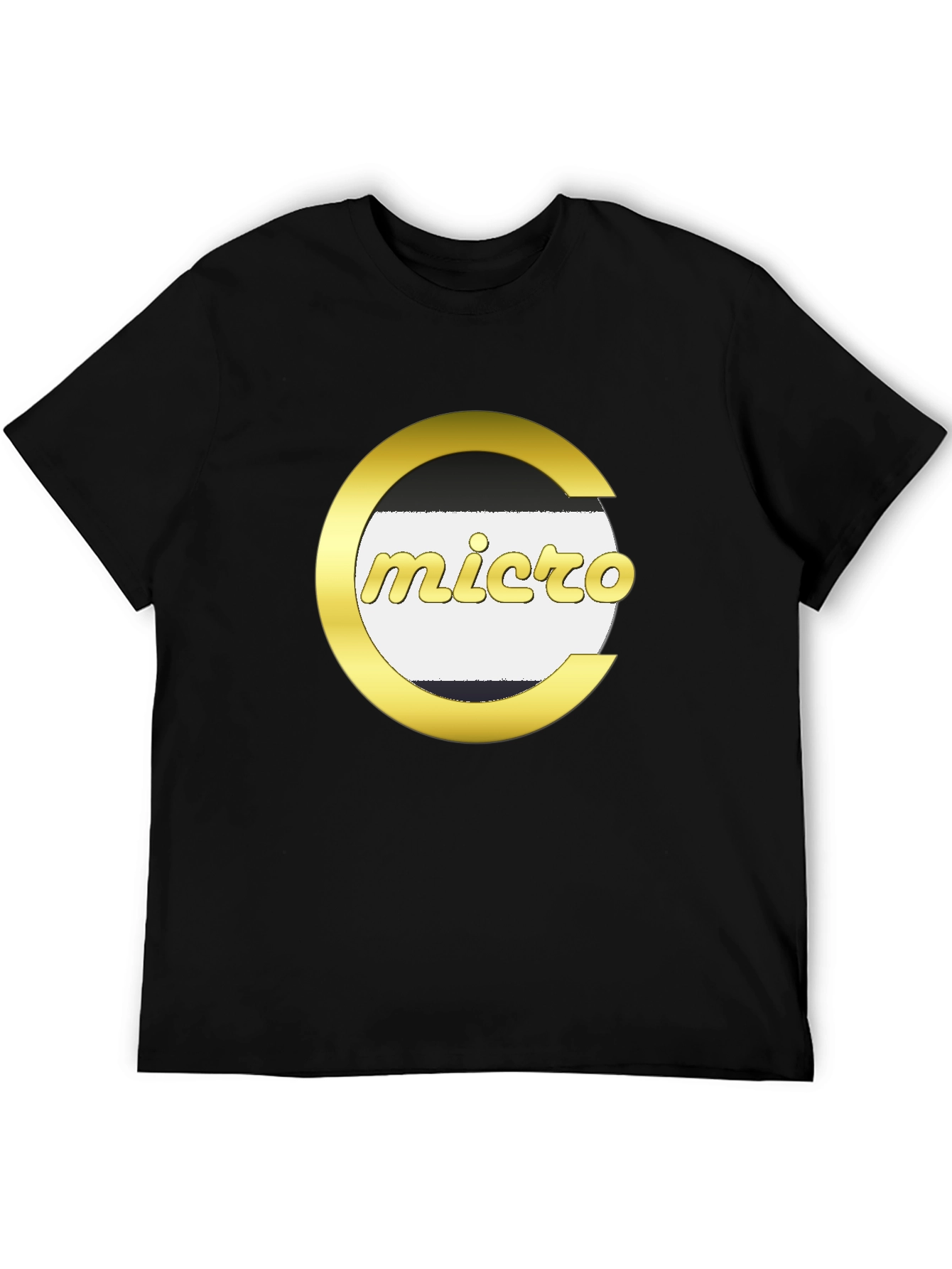 Black Micro Graphic Tee - Black Cotton Blend view 5