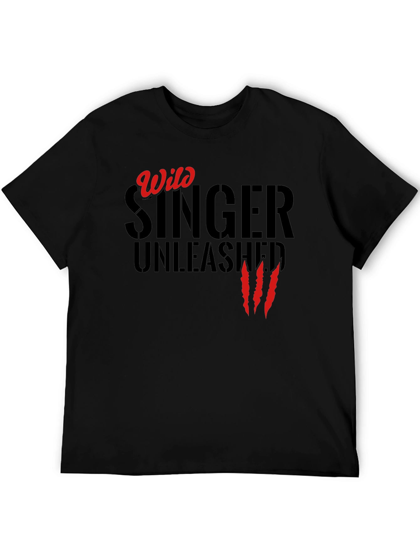 Black Wild Singer Unleashed T-Shirt - Black view 5