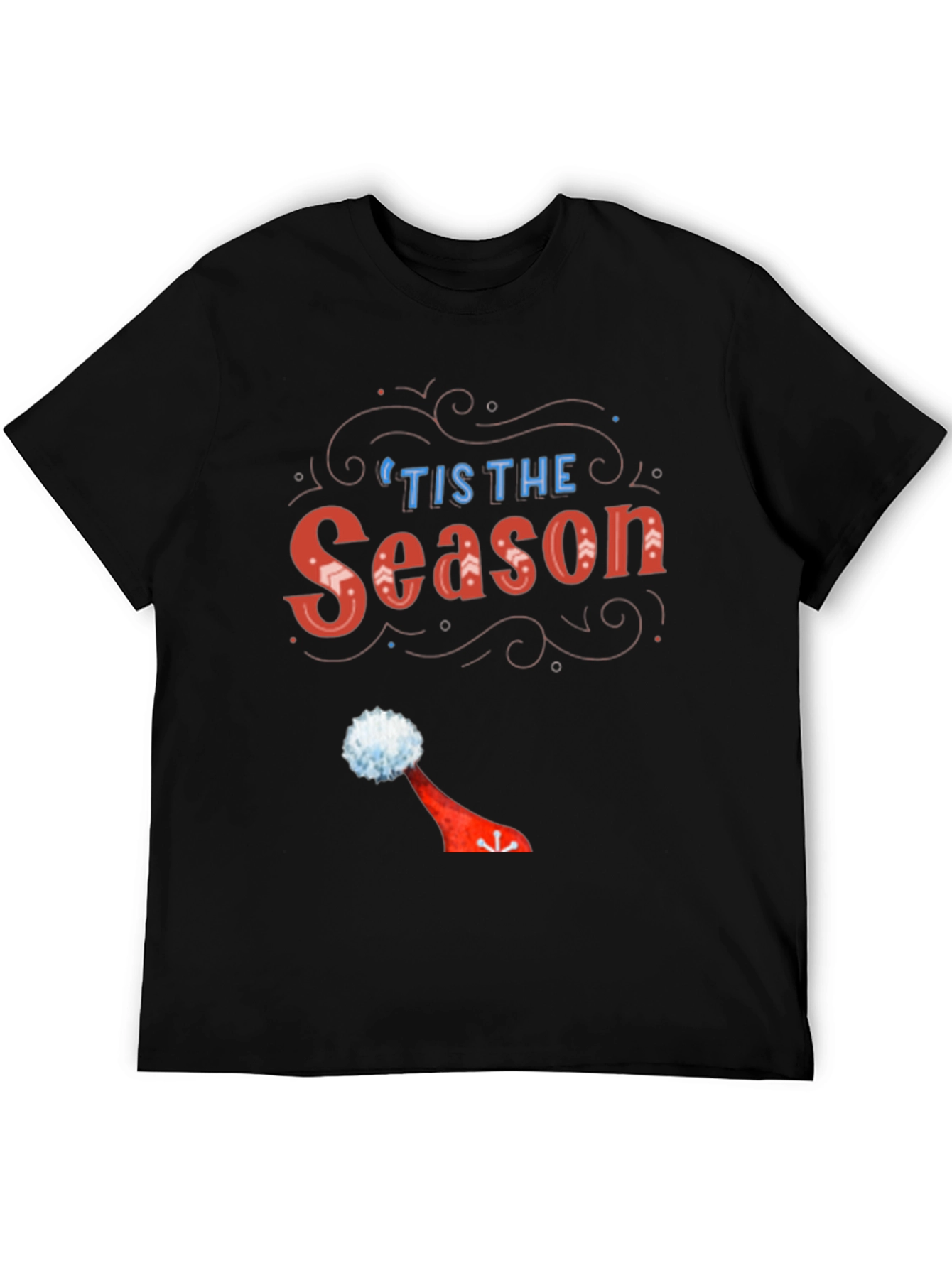 Black Festive 'Tis the Season' Graphic Tee view 5