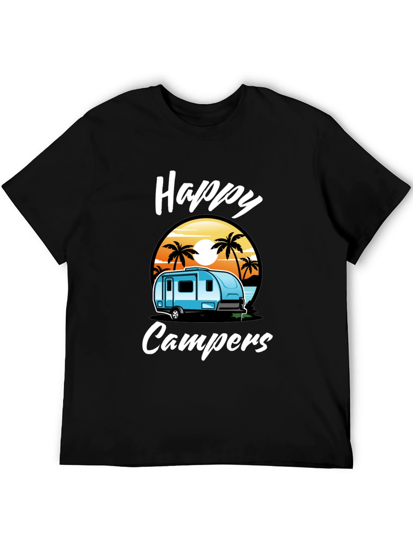 Black Happy Campers Graphic Tee view 5