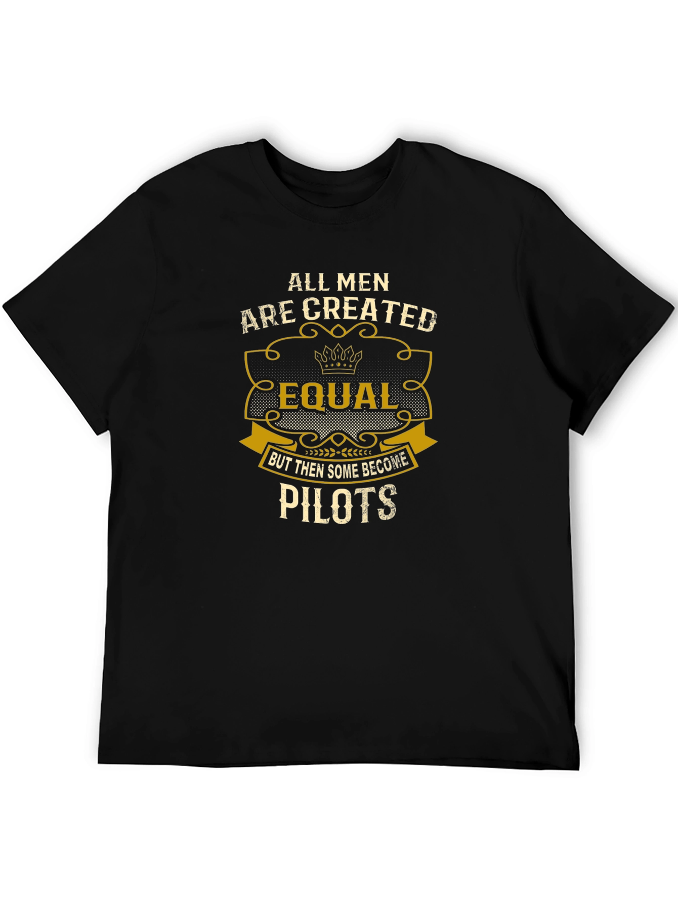 Black All Men Are Created Equal Pilot T-Shirt view 5