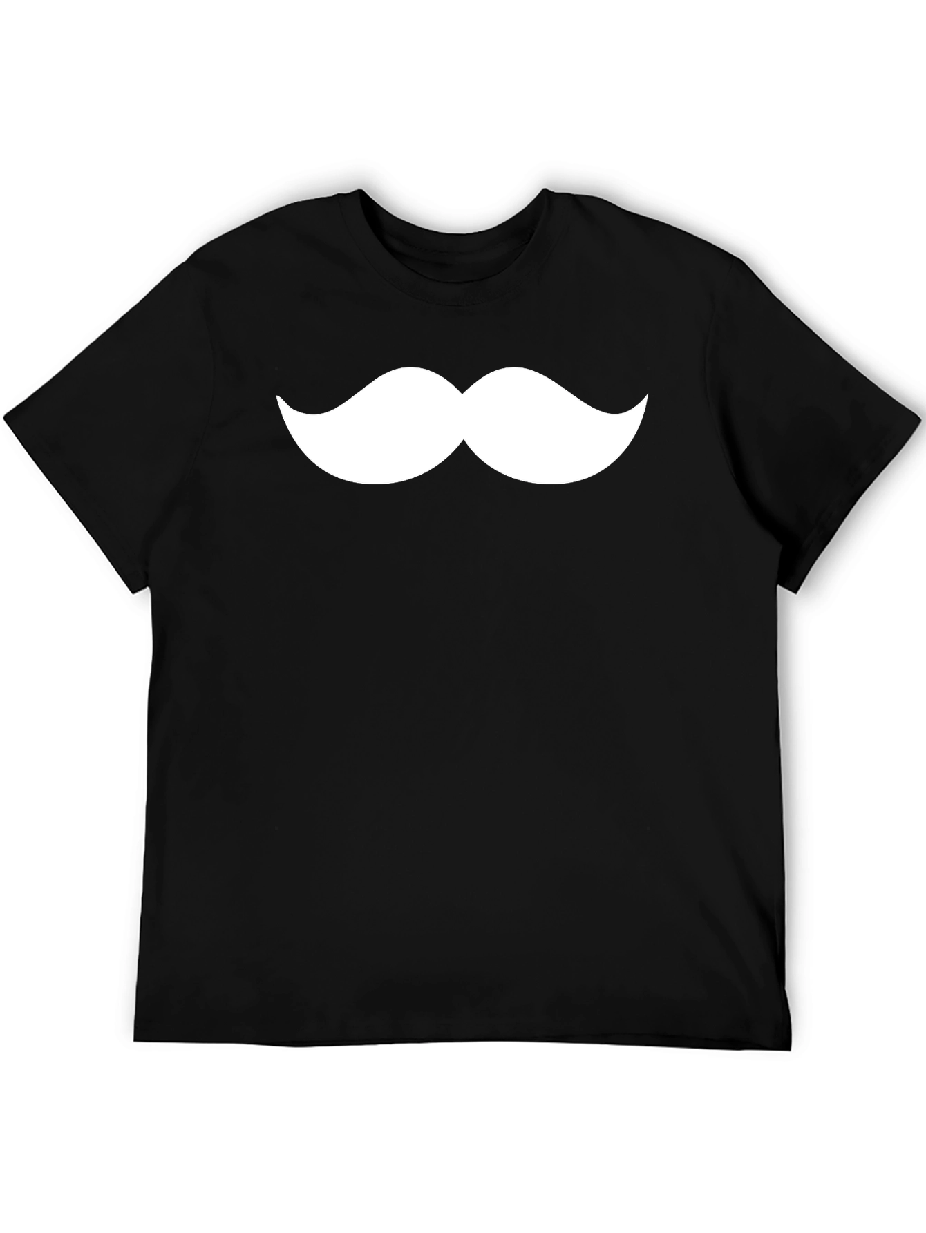 Black Mustache Graphic Tee - Classic Fun Design view 5
