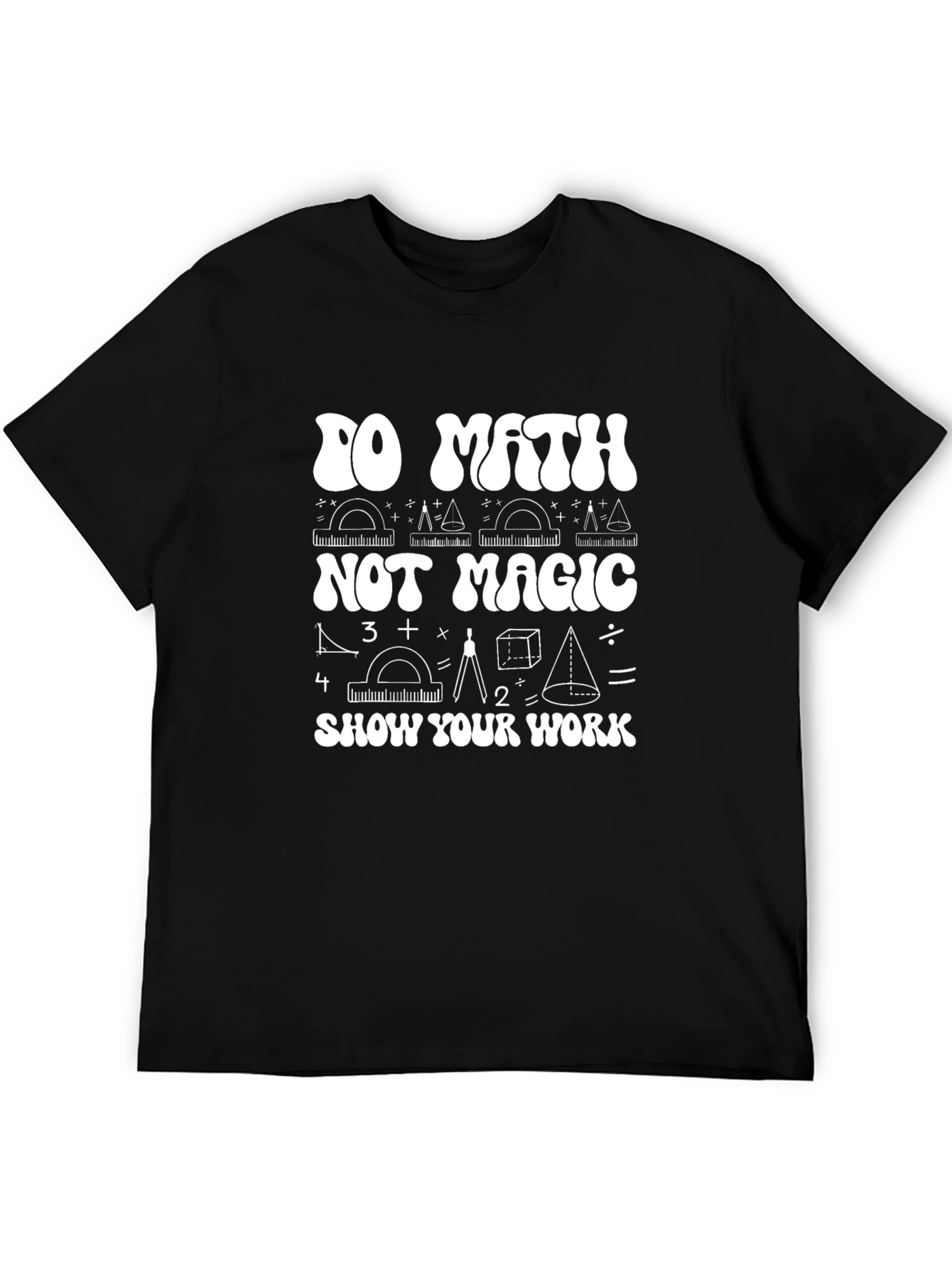 Black Math Not Magic T-Shirt view 5