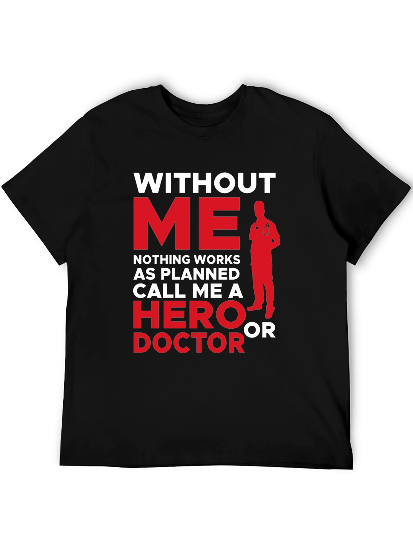 Black Hero Doctor Graphic Tee - Essential Workers Apparel view 5