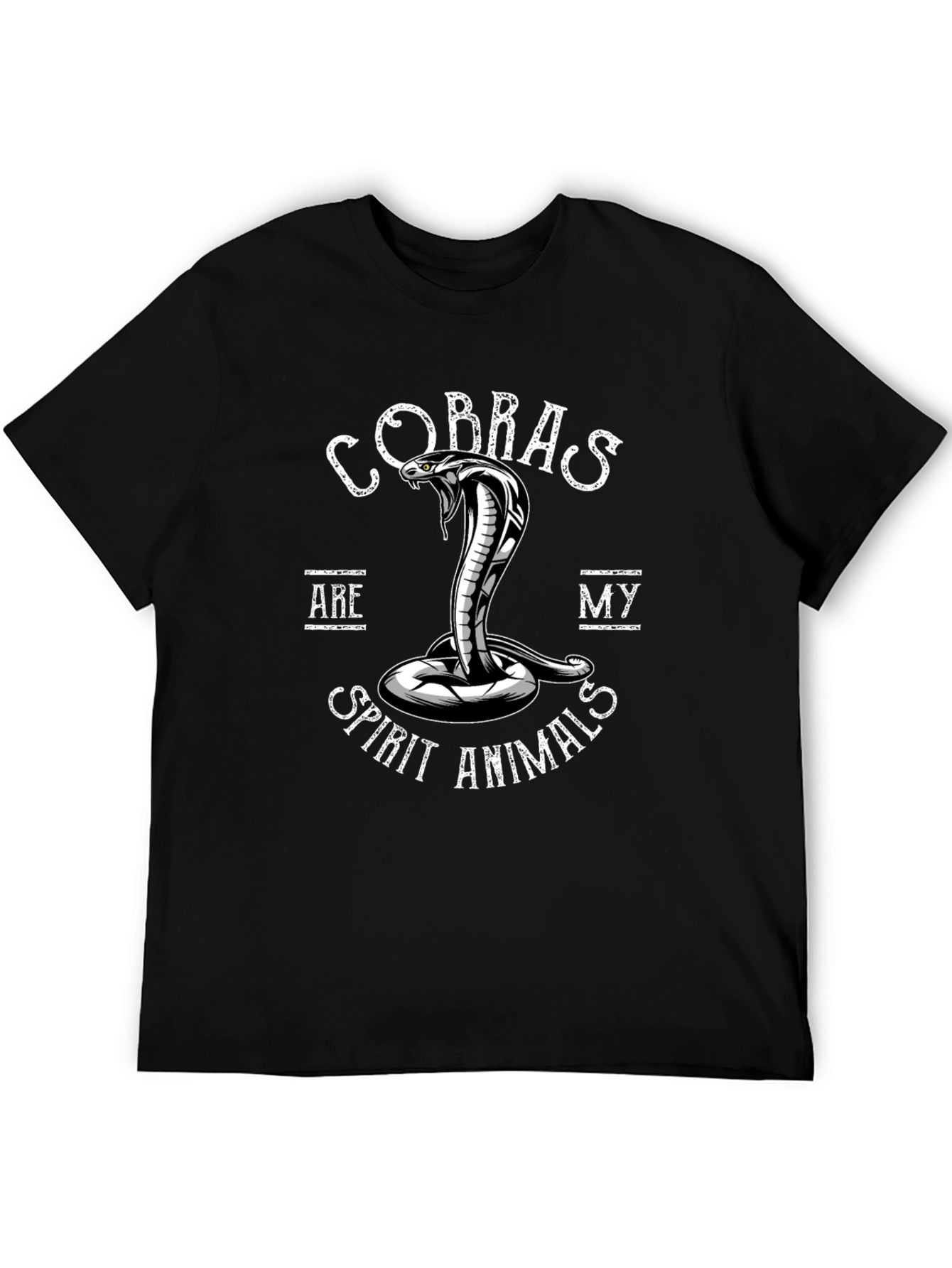Black Cobra Spirit Animal Graphic Tee - Black view 5