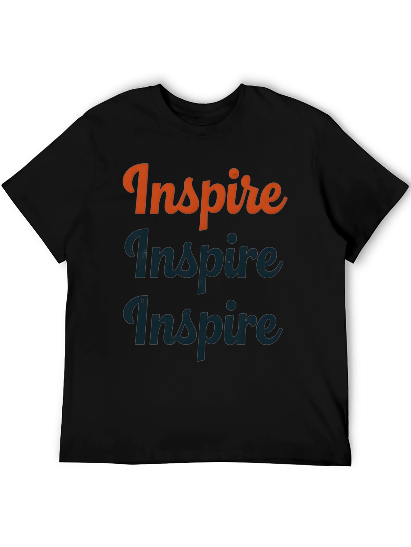Black Inspire Graphic Print T-Shirt view 5