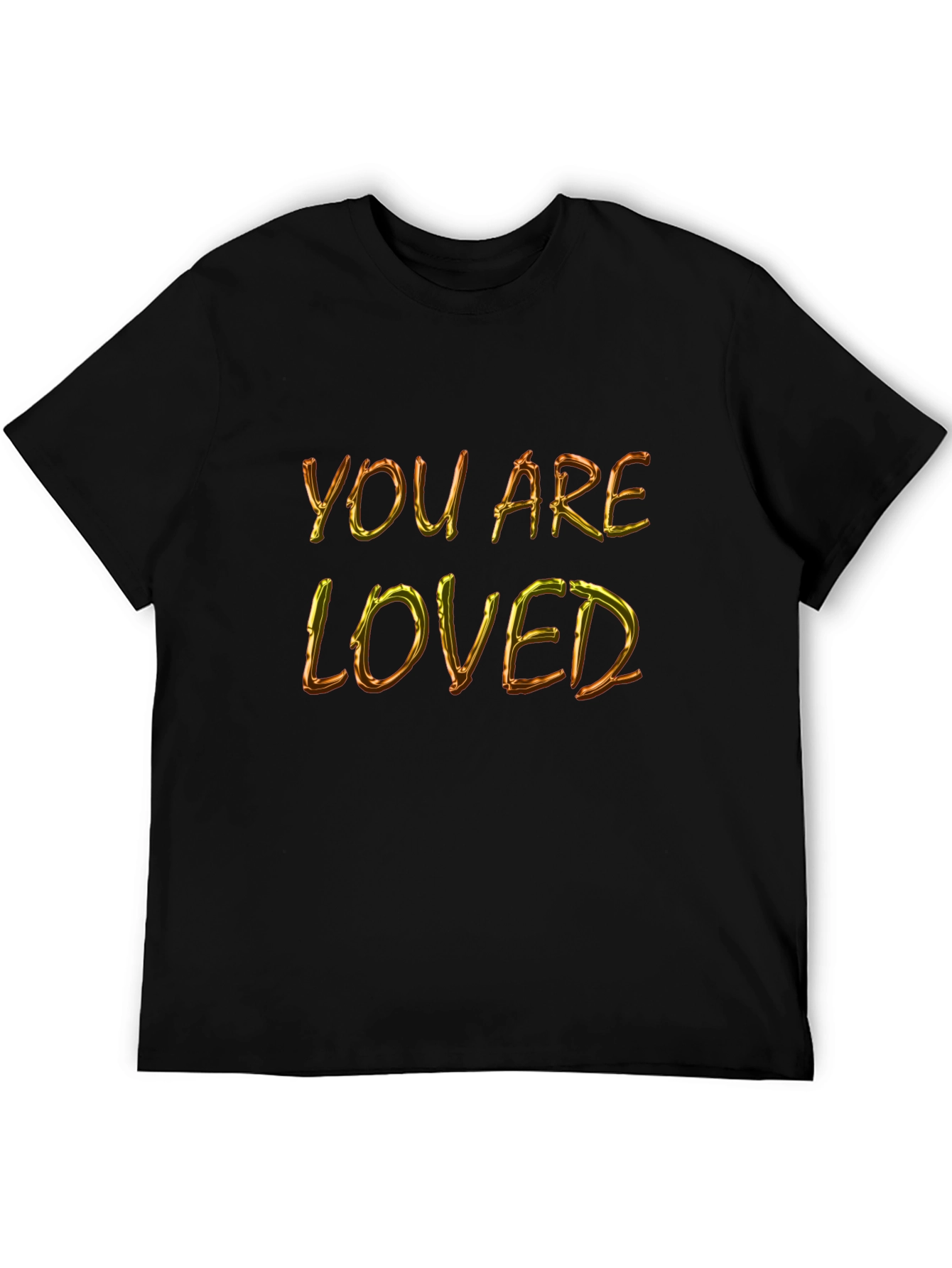 Black You Are Loved Graphic T-Shirt - Black view 5