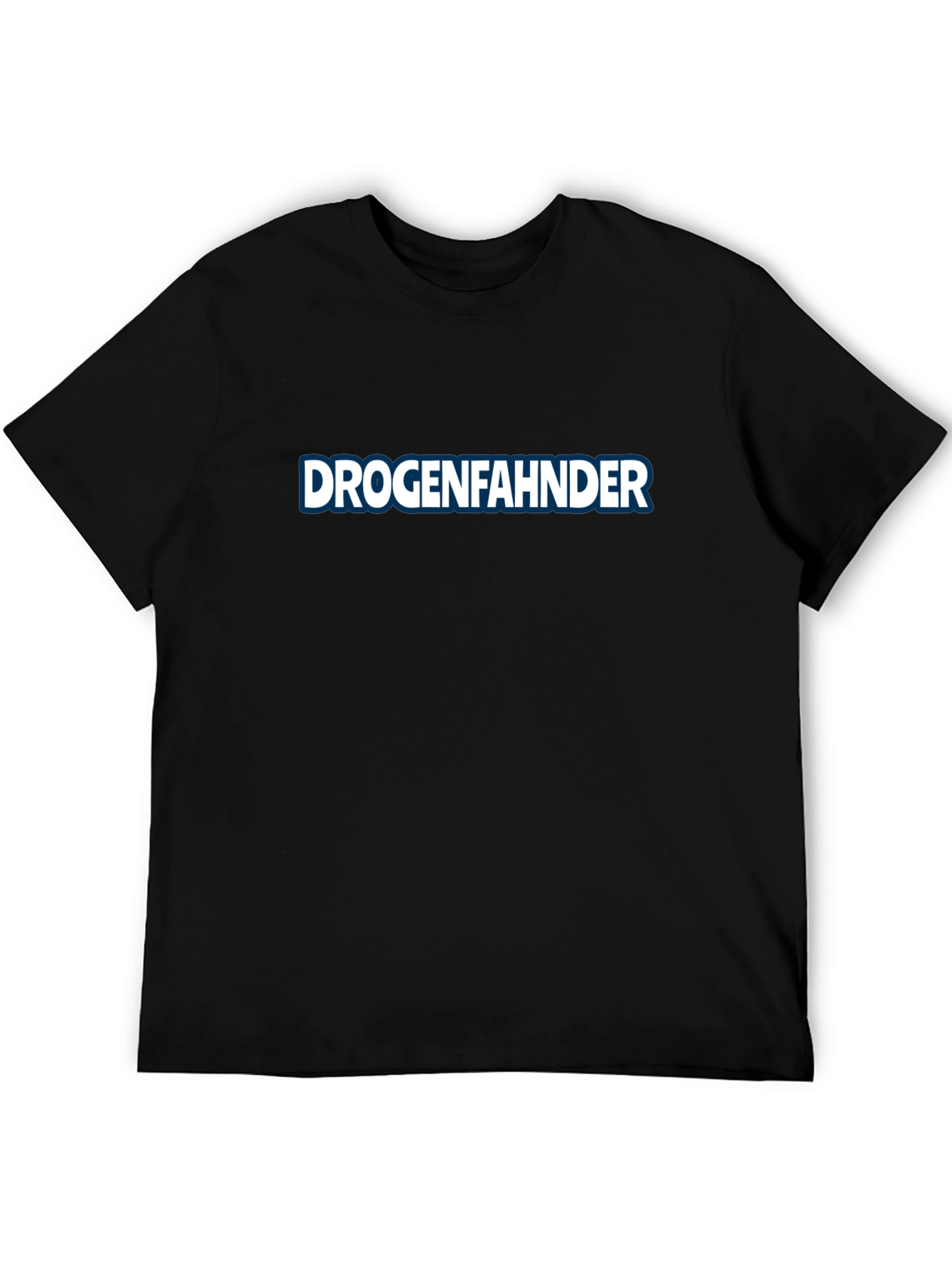 Black Drogenfahnder Graphic T-Shirt - Black Crew Neck view 5