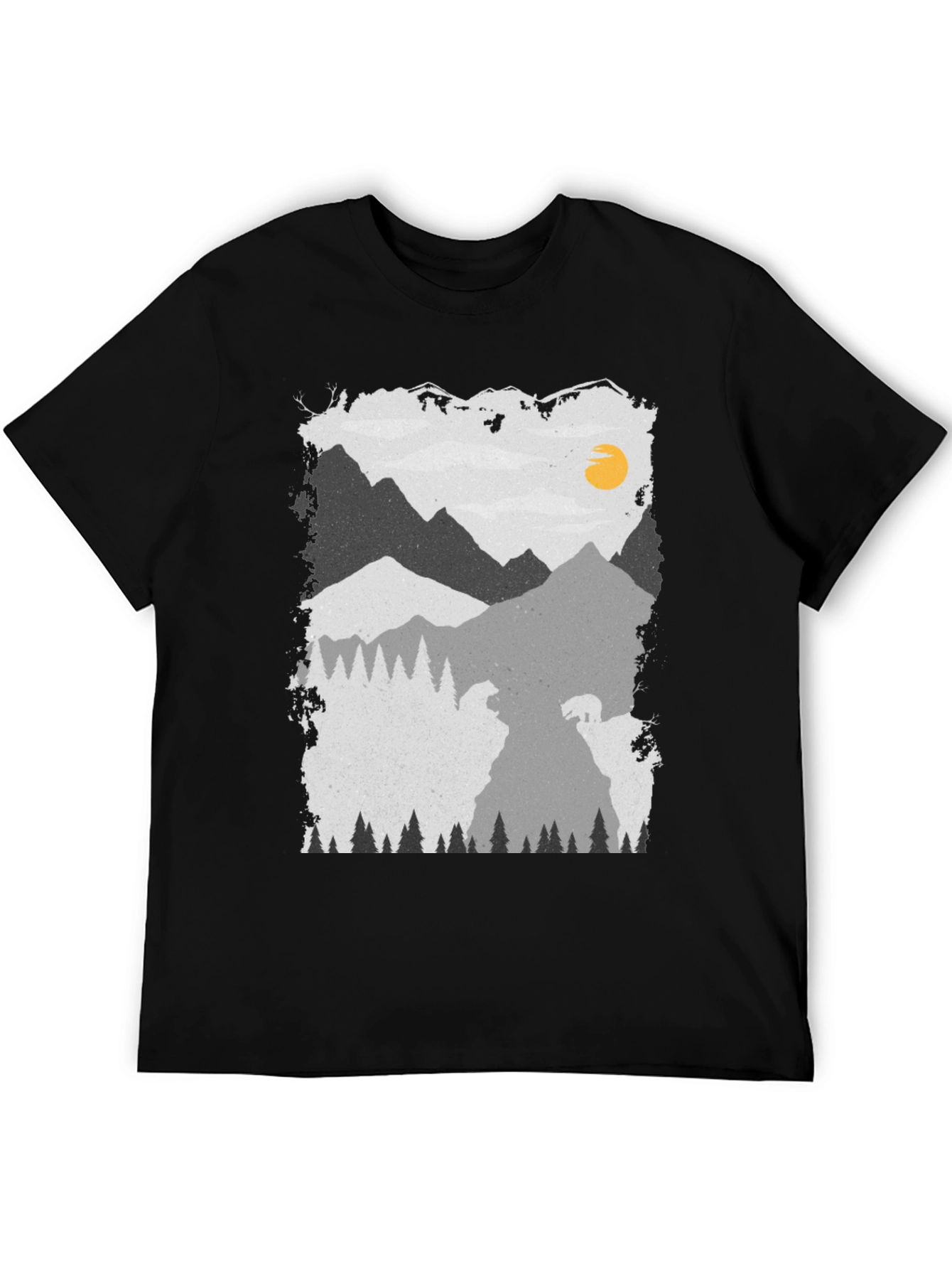 Black Mountain Bear Graphic Tee - Unisex Soft Cotton view 5
