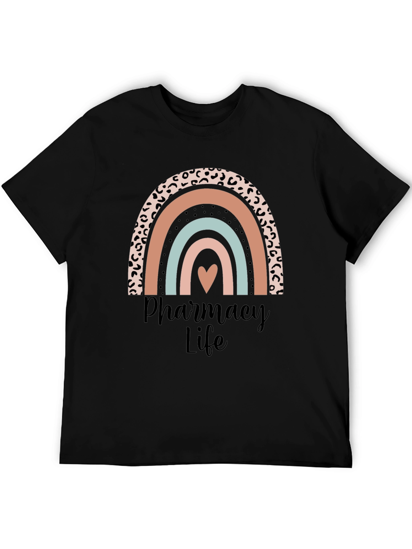 Black Pharmacy Life Rainbow Graphic Tee view 5