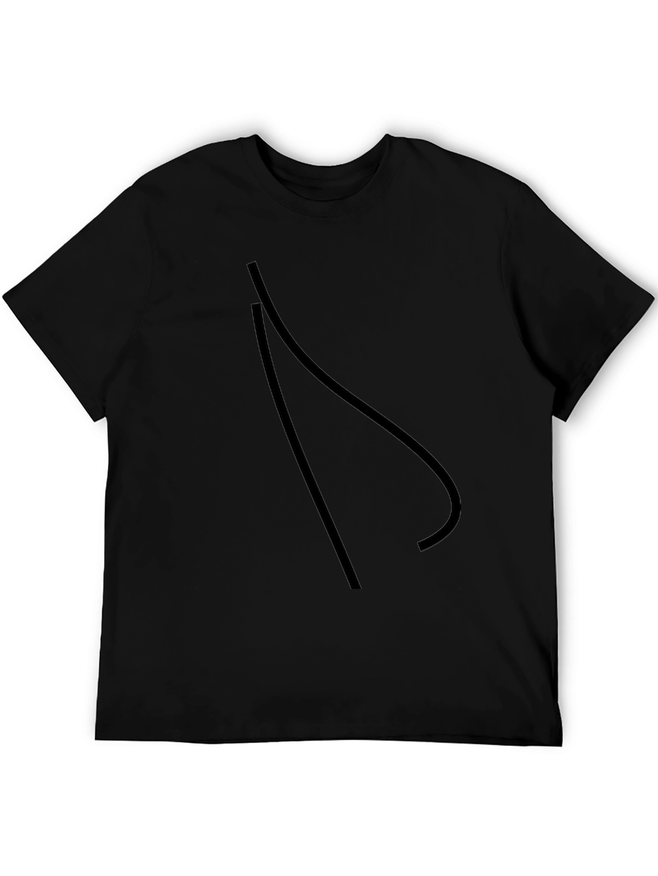 Black Modern Graphic Black T-Shirt view 5