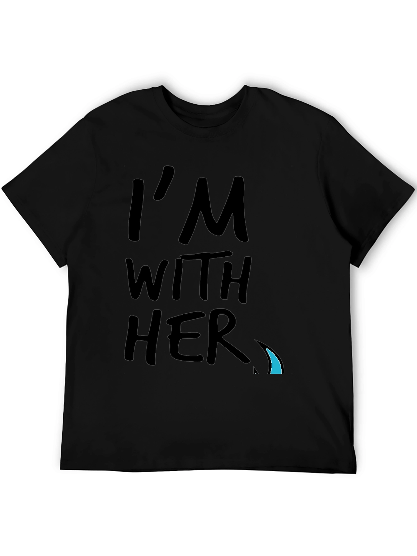 Black I'm With Her Graphic Tee - Black Crew Neck view 5
