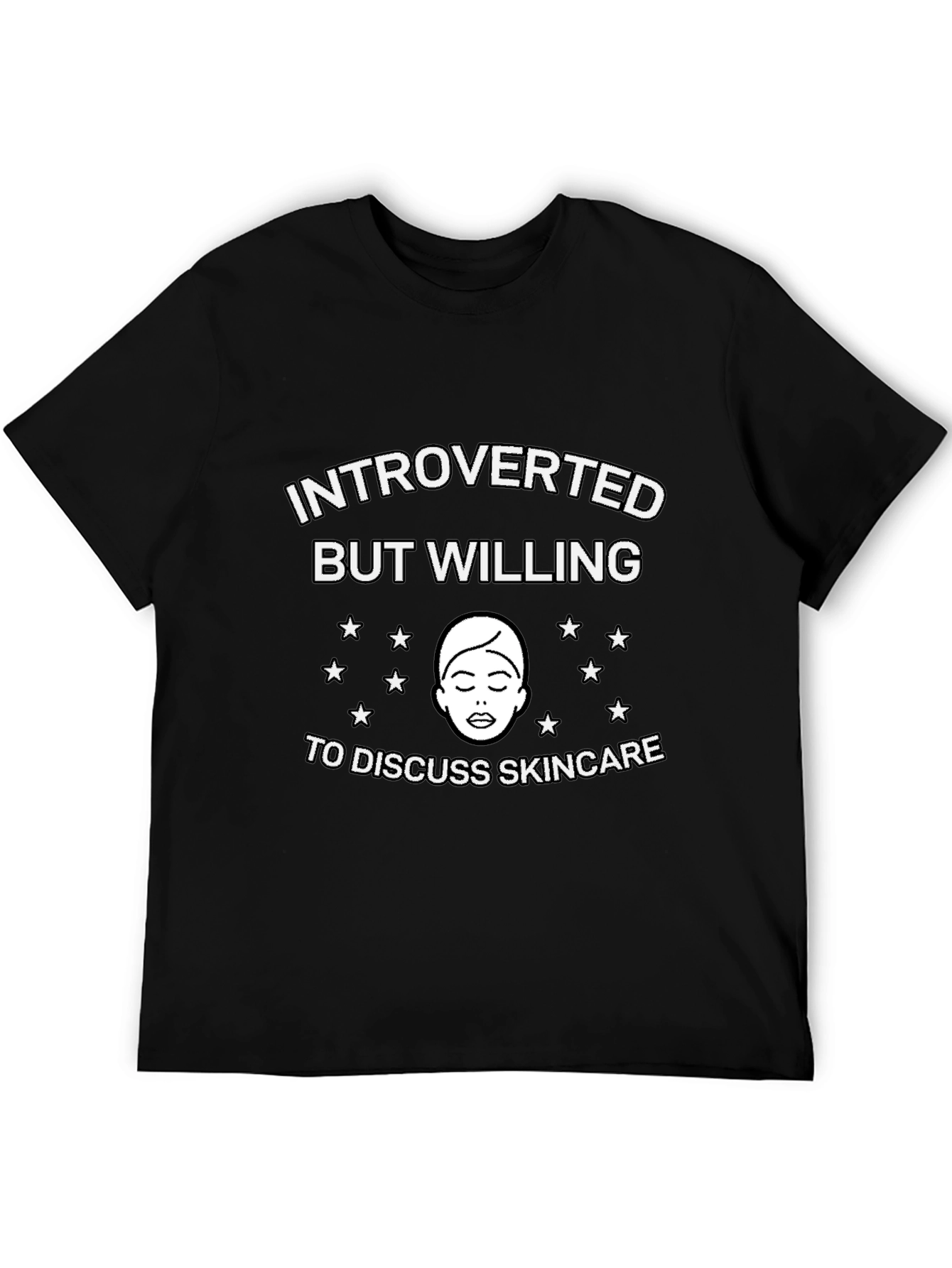 Black Introverted Skincare T-Shirt view 5