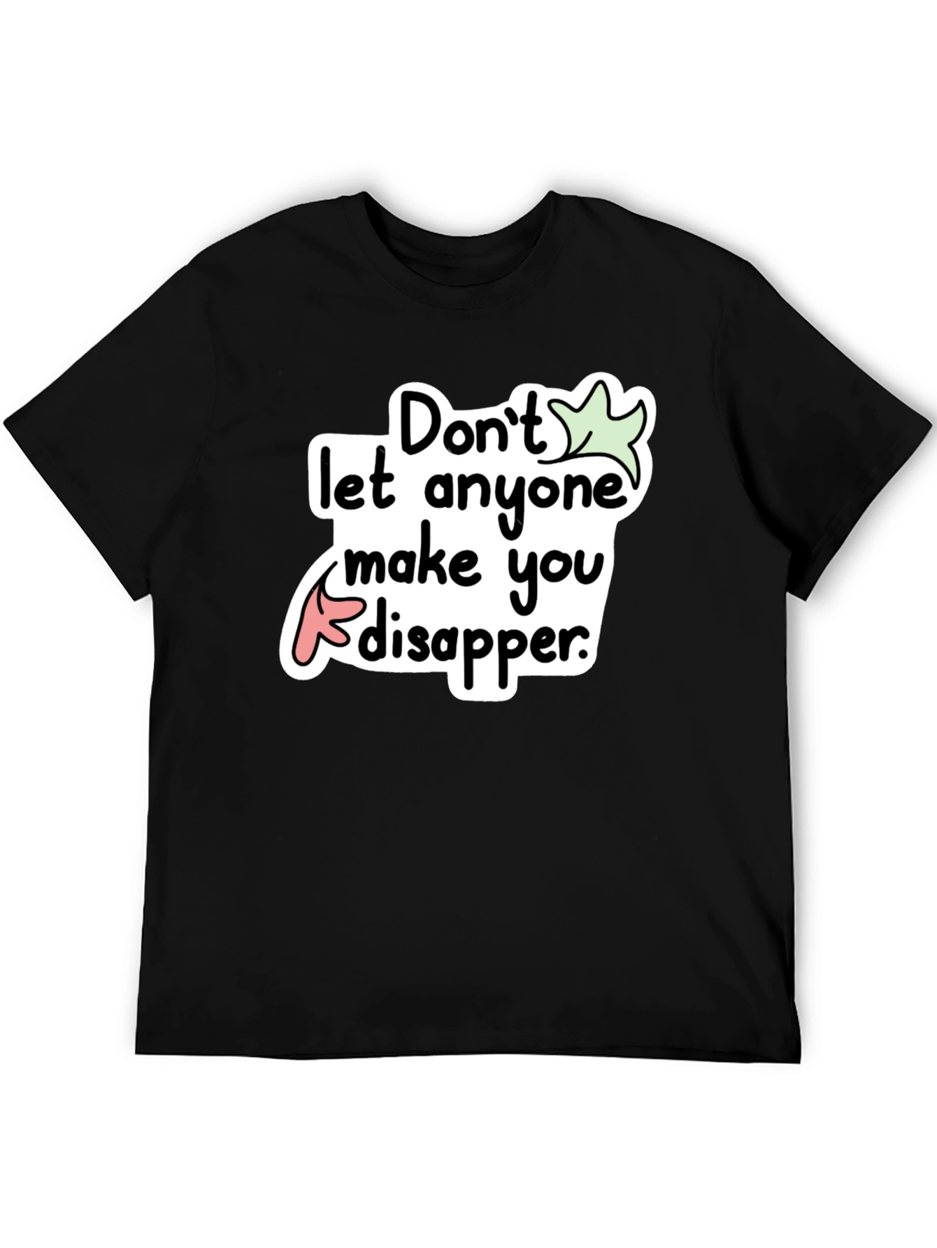 Black Don't Disappear Graphic Tee - Black view 5